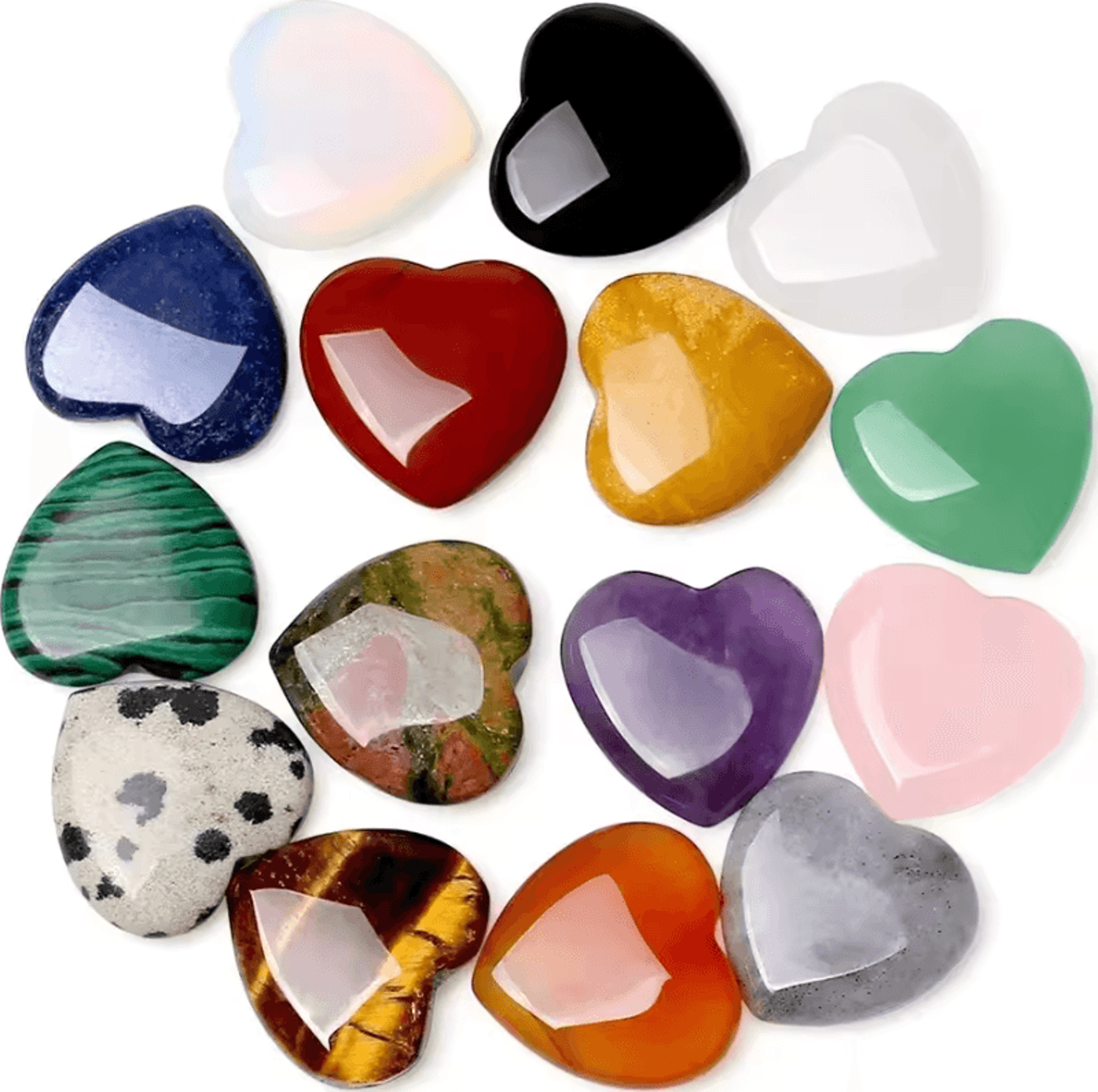 HeartShaped Natural Crystal Stones For Crafts  Home Decor 2