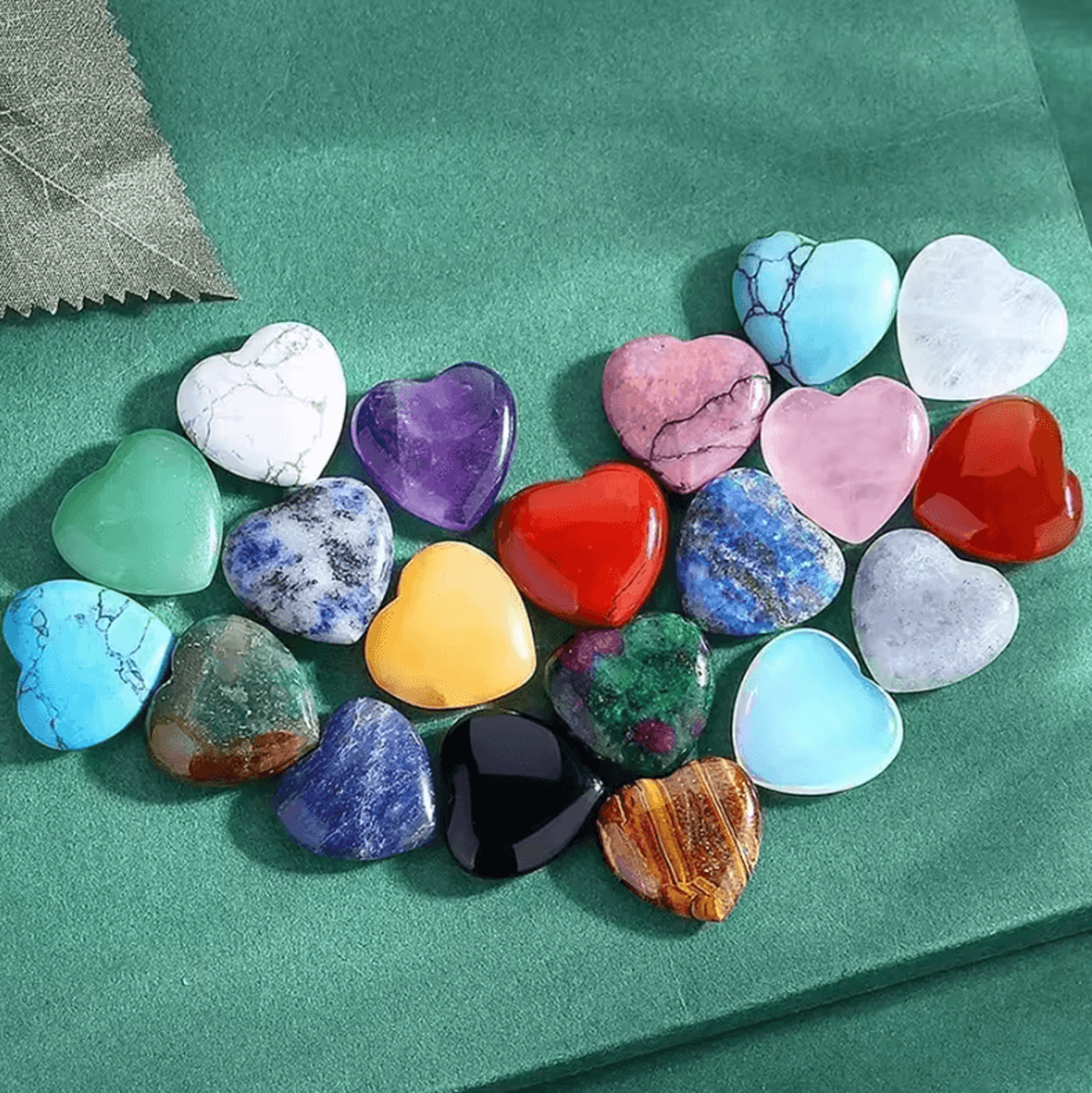 HeartShaped Natural Crystal Stones For Crafts  Home Decor 5