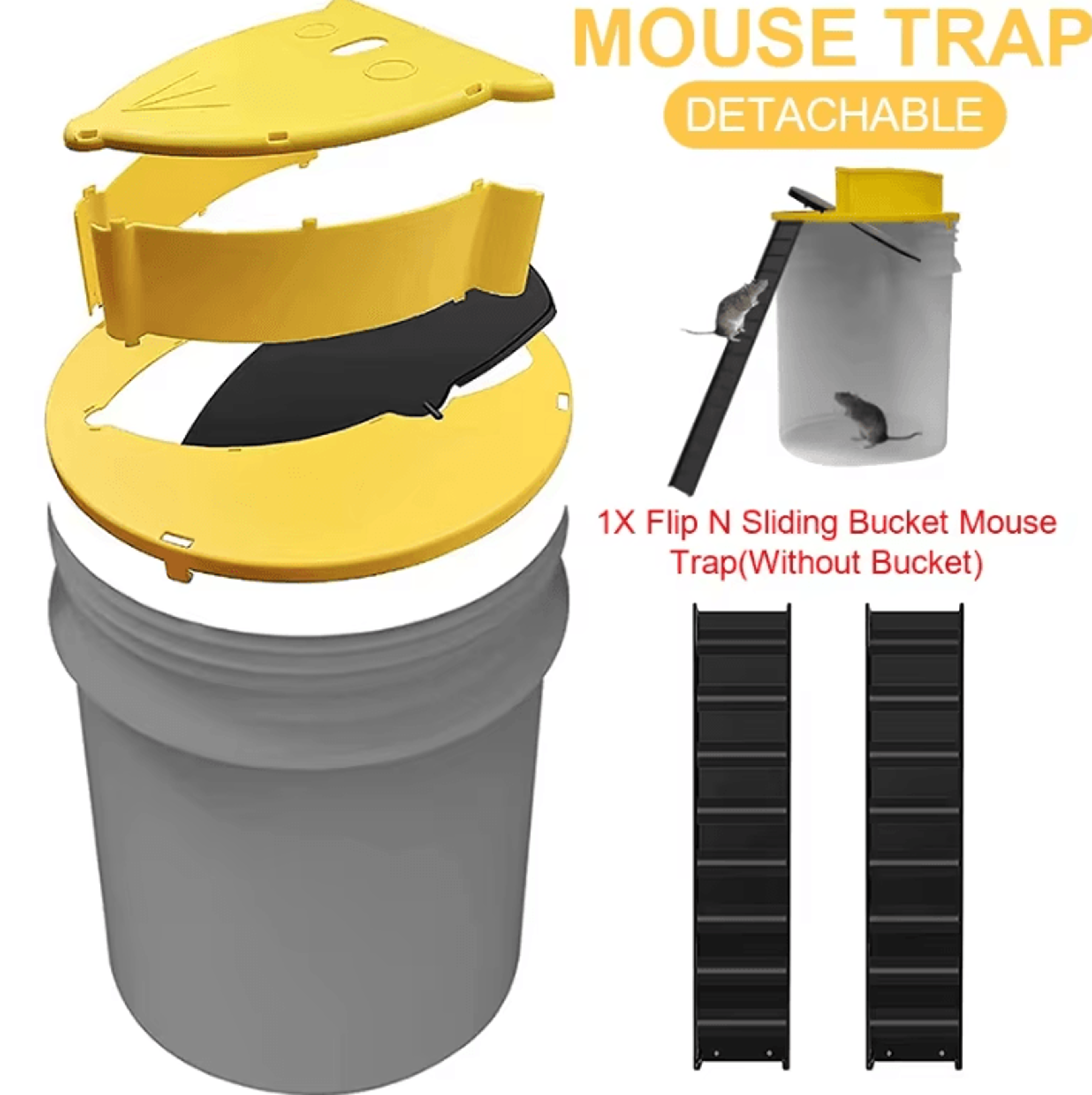 Intelligent AutoReset Bucket Mouse Trap Lid 2