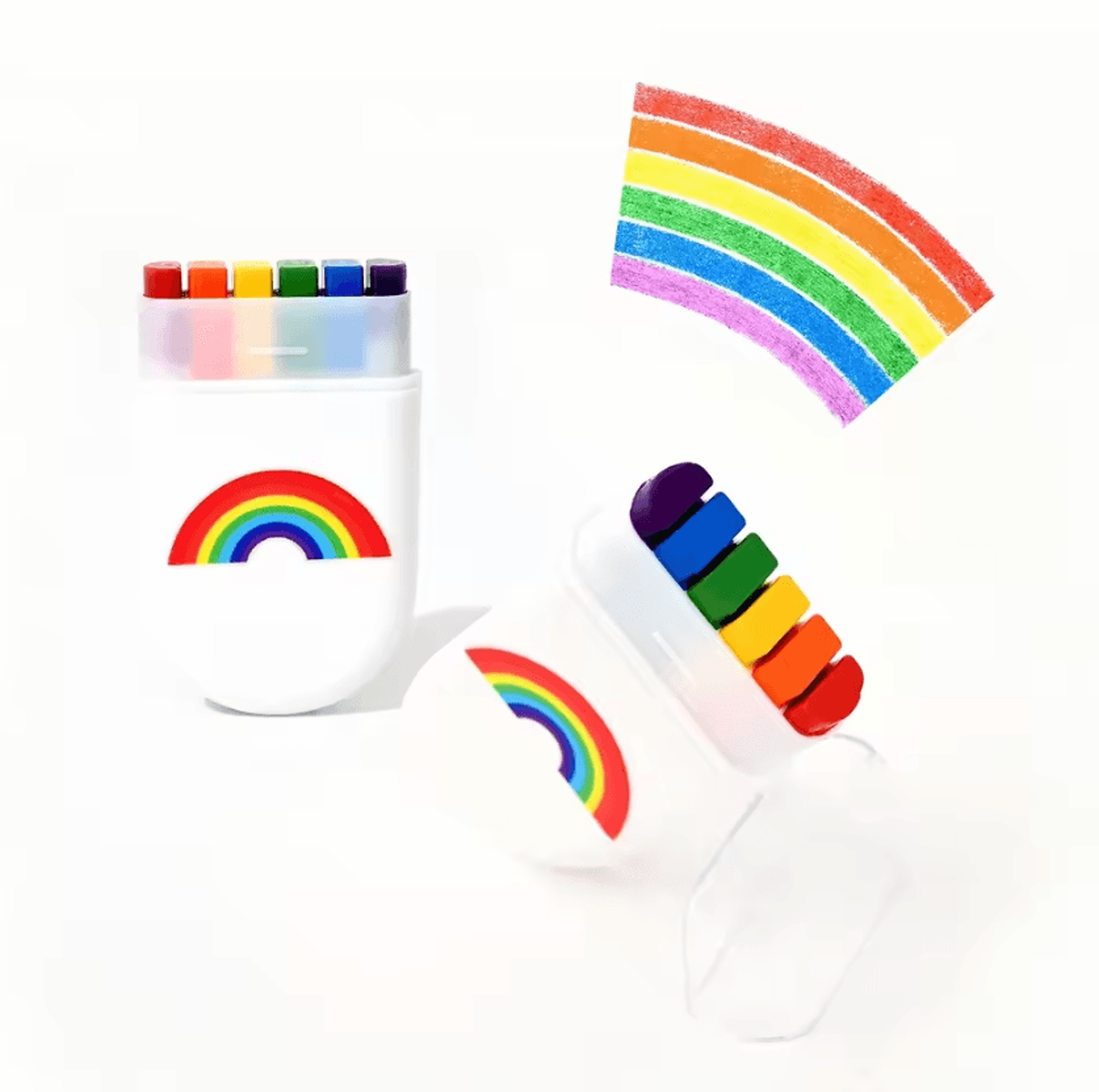 2Piece PocketSize Rainbow Crayon Set For Kids 5