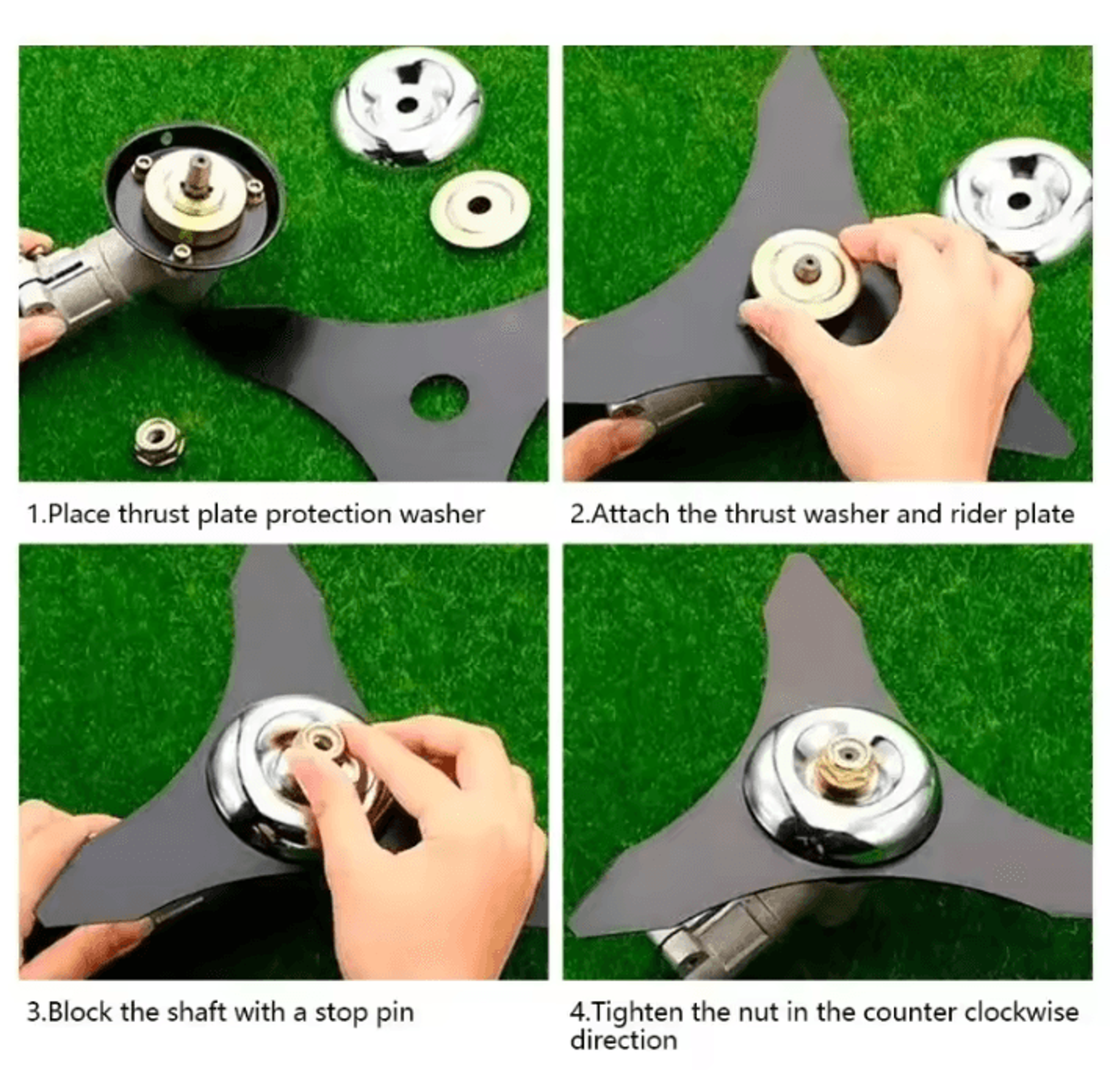 Universal Lawn Mower Trimmer Head Adapter Nut Fixing Kit 4