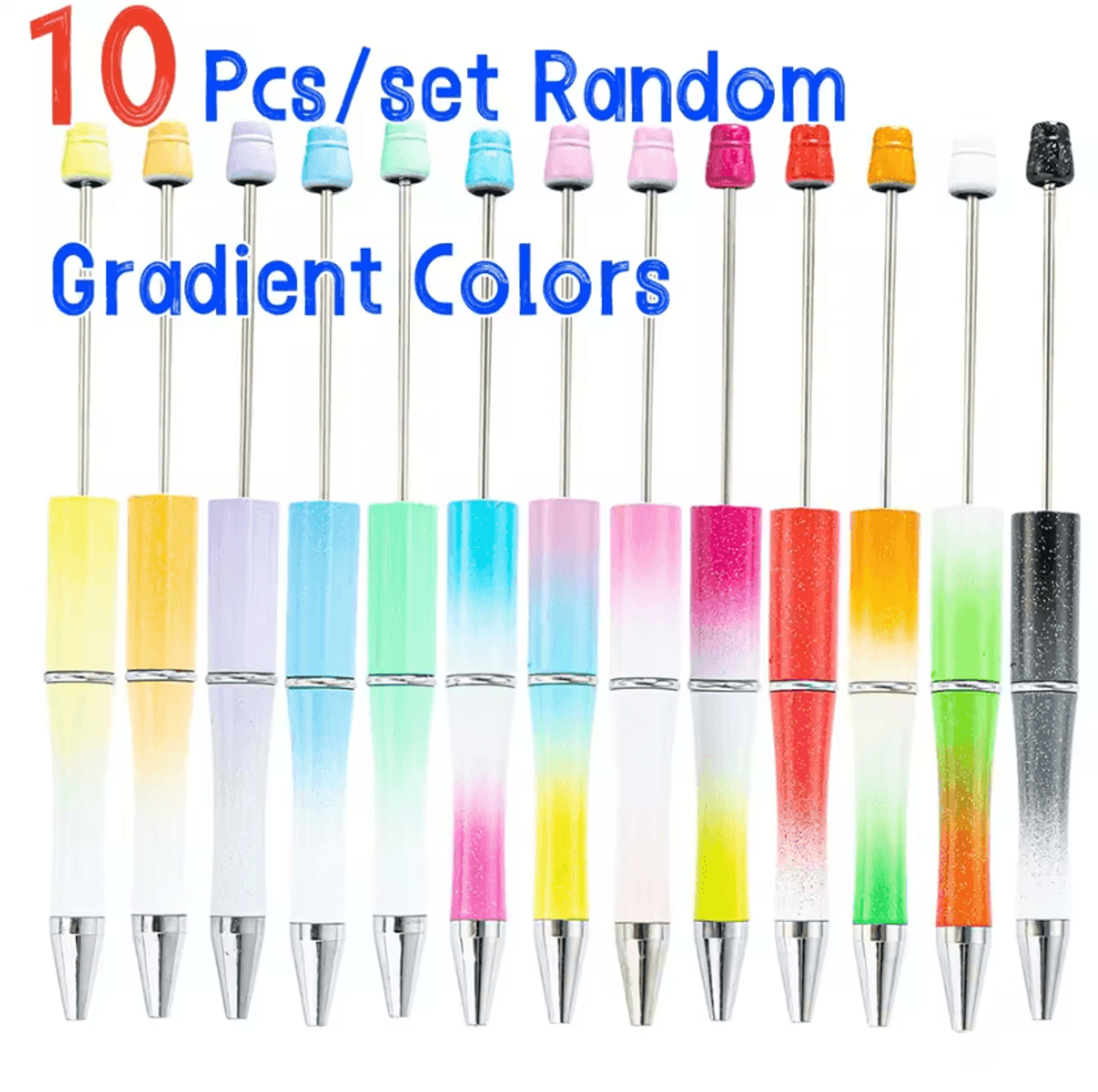 10Piece Mixed Beadable Ballpoint Pen Set For DIY Crafts  Party Favors 5
