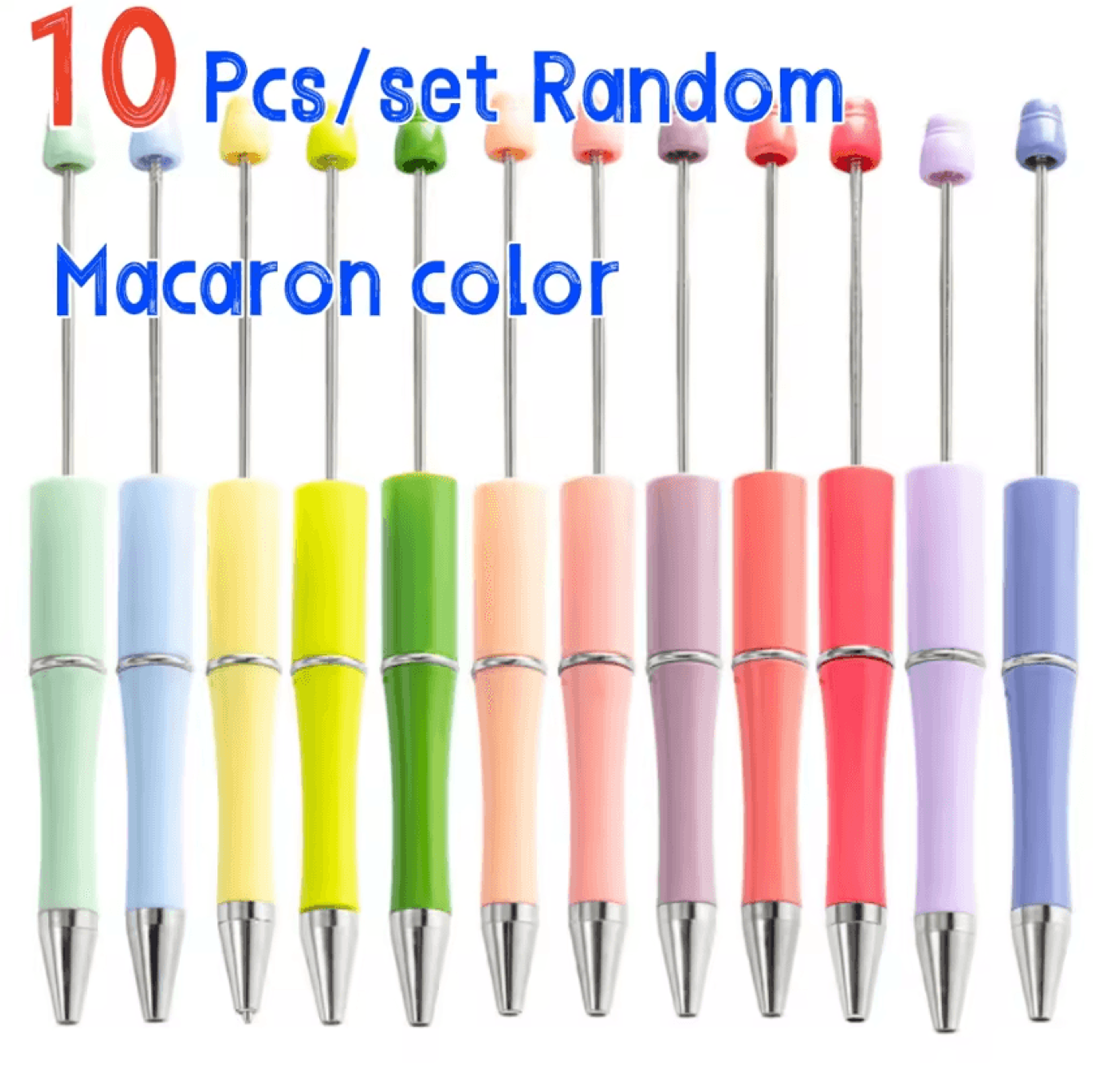 10Piece Mixed Beadable Ballpoint Pen Set For DIY Crafts  Party Favors 6