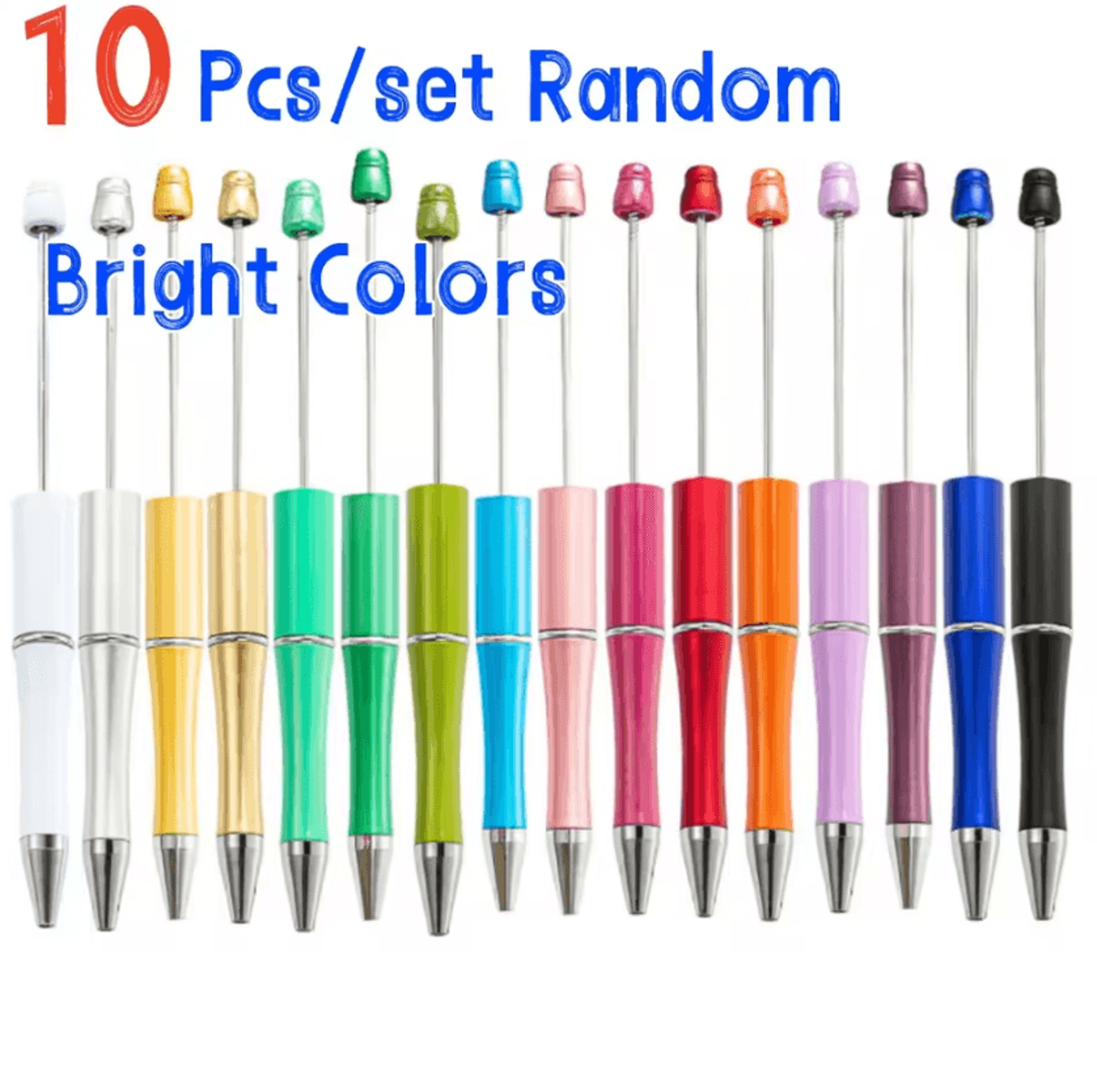 10Piece Mixed Beadable Ballpoint Pen Set For DIY Crafts  Party Favors 8