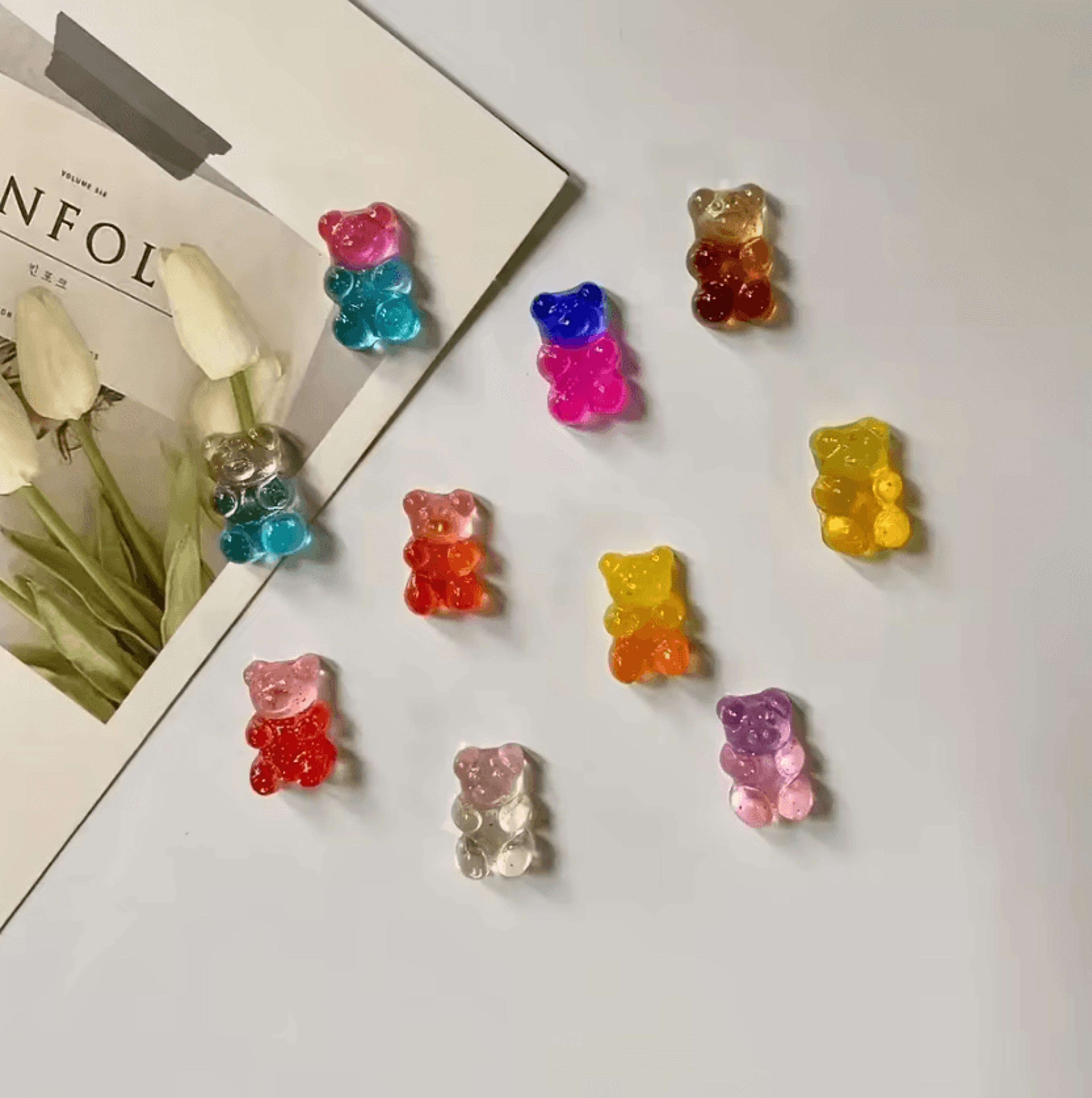 Sweet Bear Refrigerator Magnets  Cute Magnetic Clips For Fridge Whiteboard  Photo Display 5