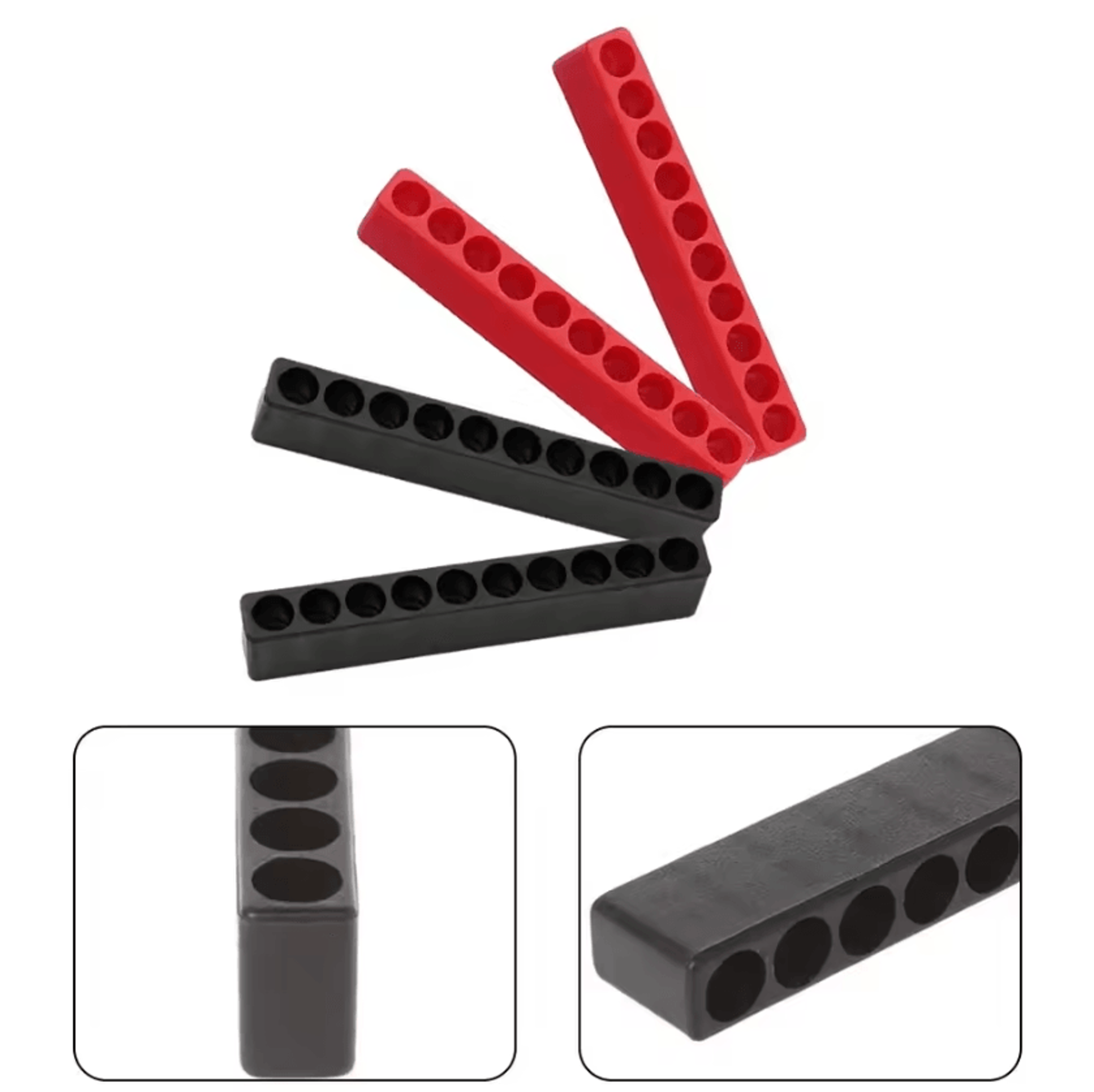 4Pack Screwdriver Bit Holder Organizer  10Slot 14 Hex Drill Bit Storage Rack 4