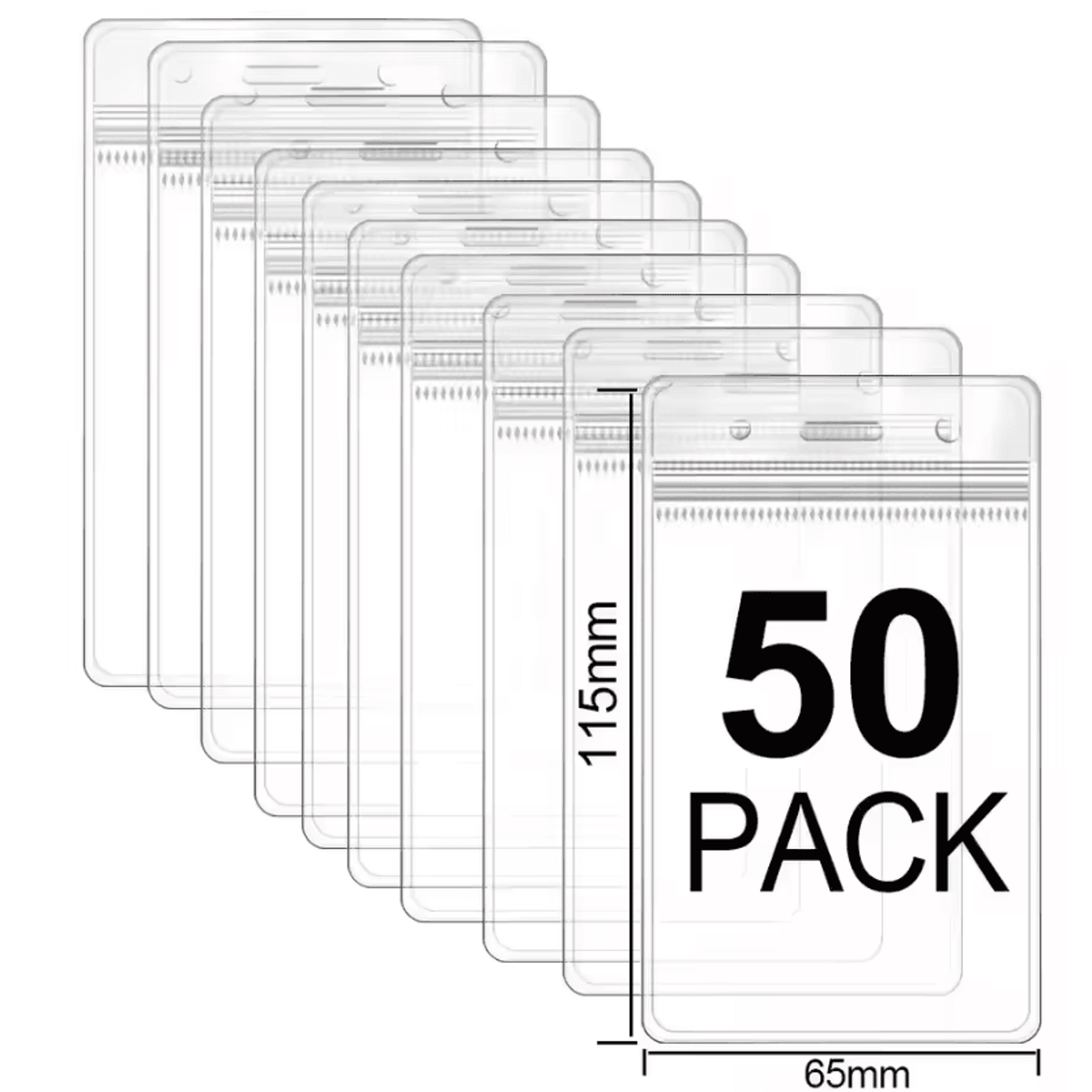 Waterproof Vertical Name Badge Holder With Resealable Zip 6