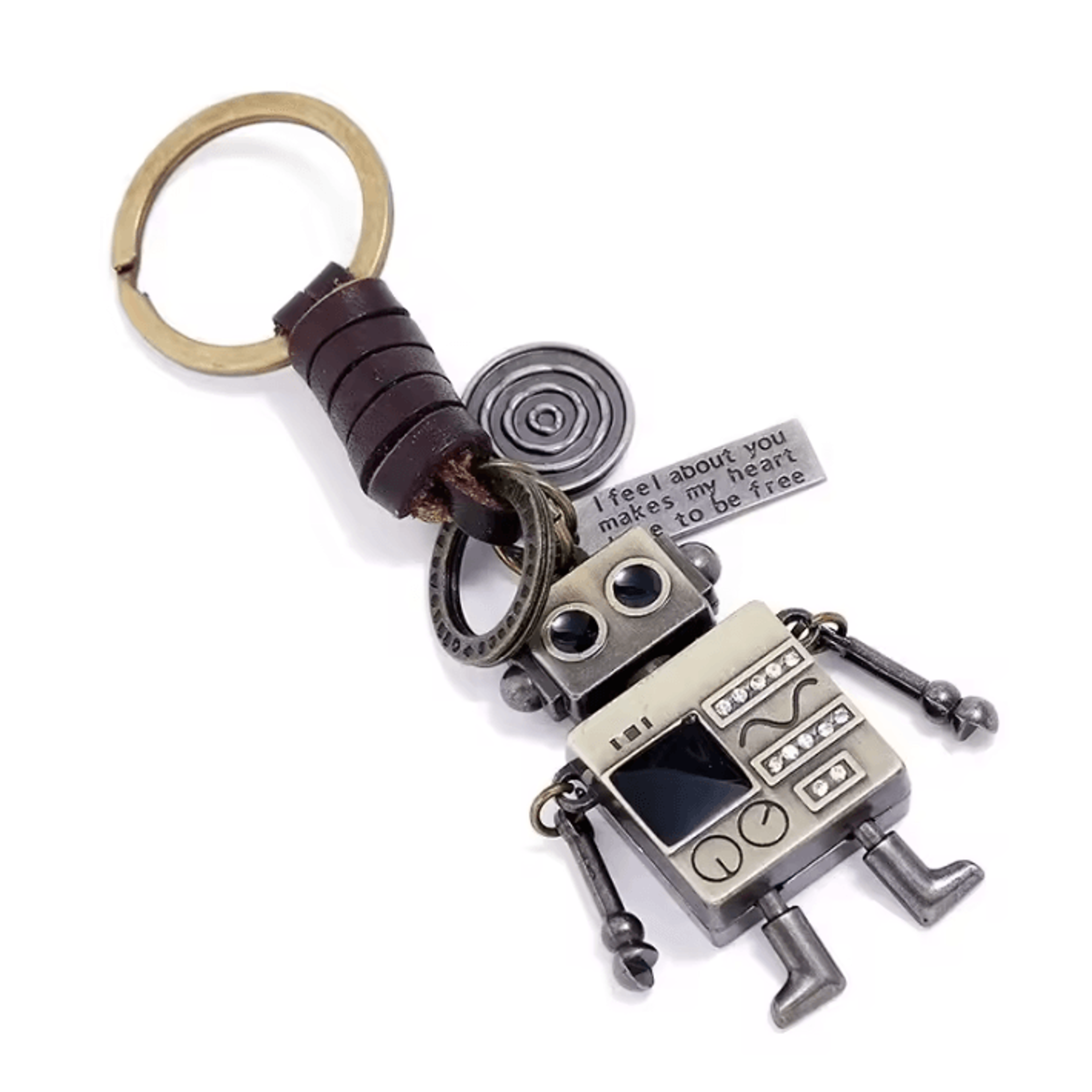 Cute Alloy Robot Keychain For Keys Bags  Car Accessories 3