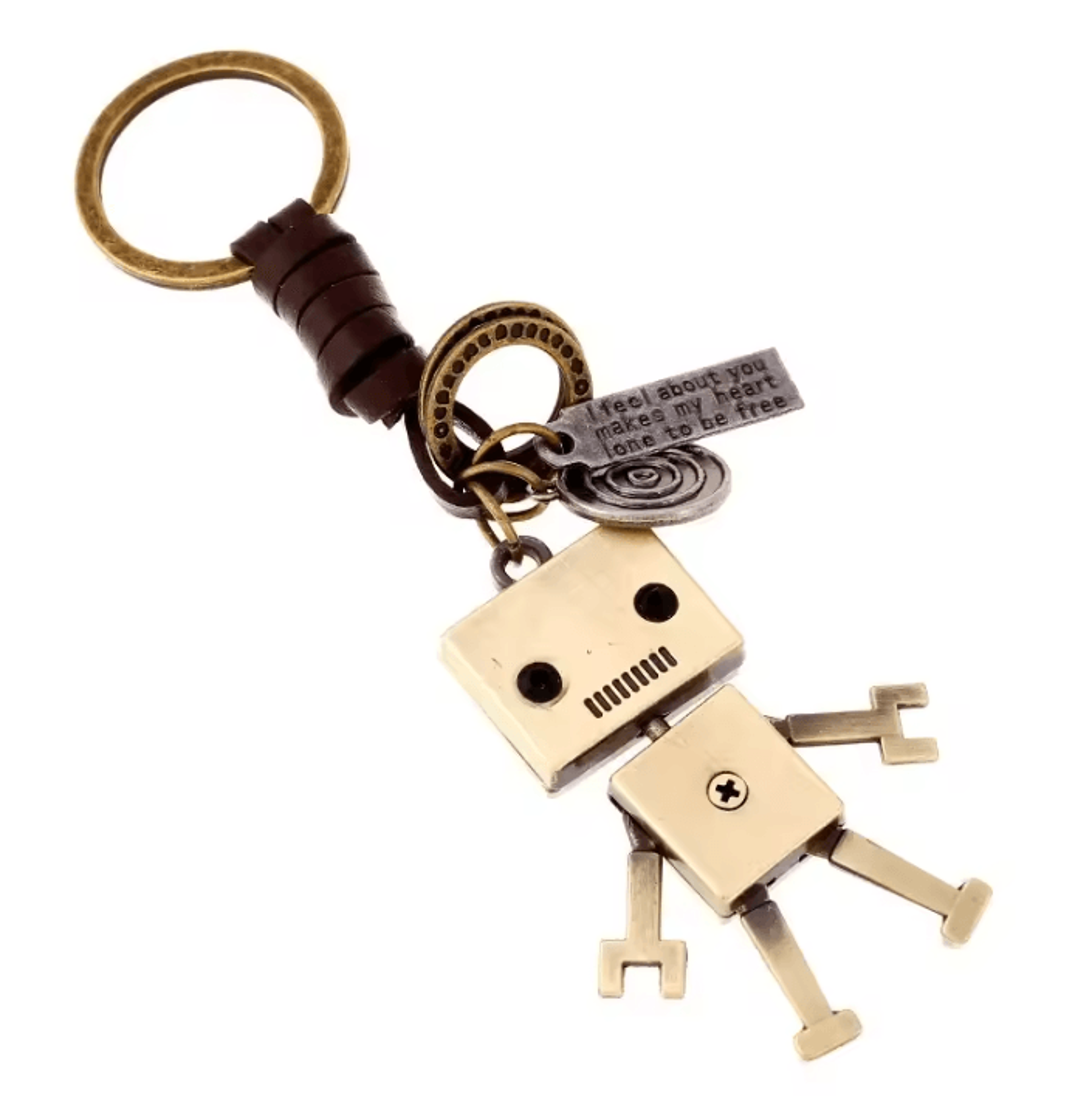 Cute Alloy Robot Keychain For Keys Bags  Car Accessories 4