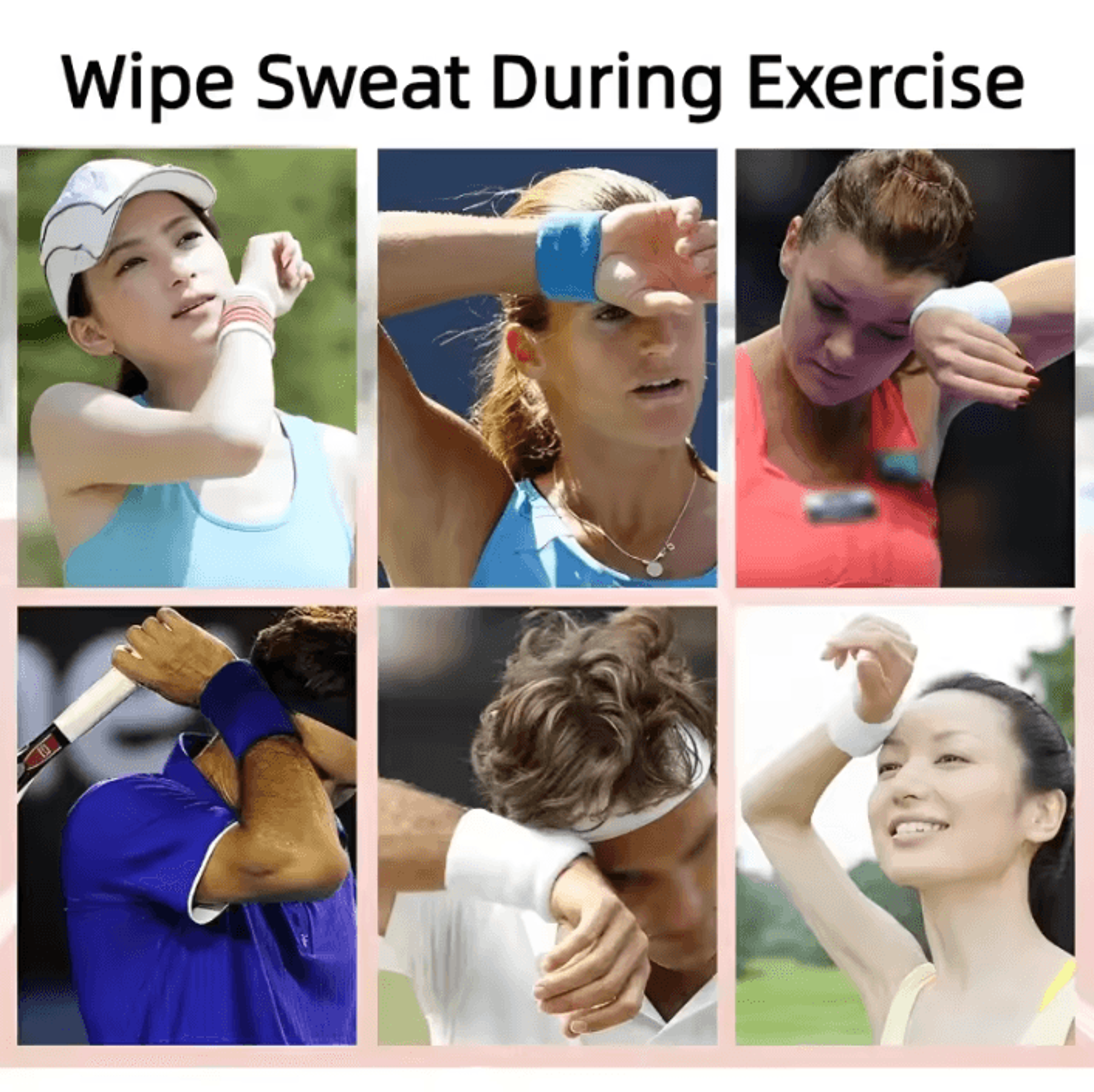 Sports Wrist Sweatbands For Tennis Basketball  Fitness  8 10cm 1