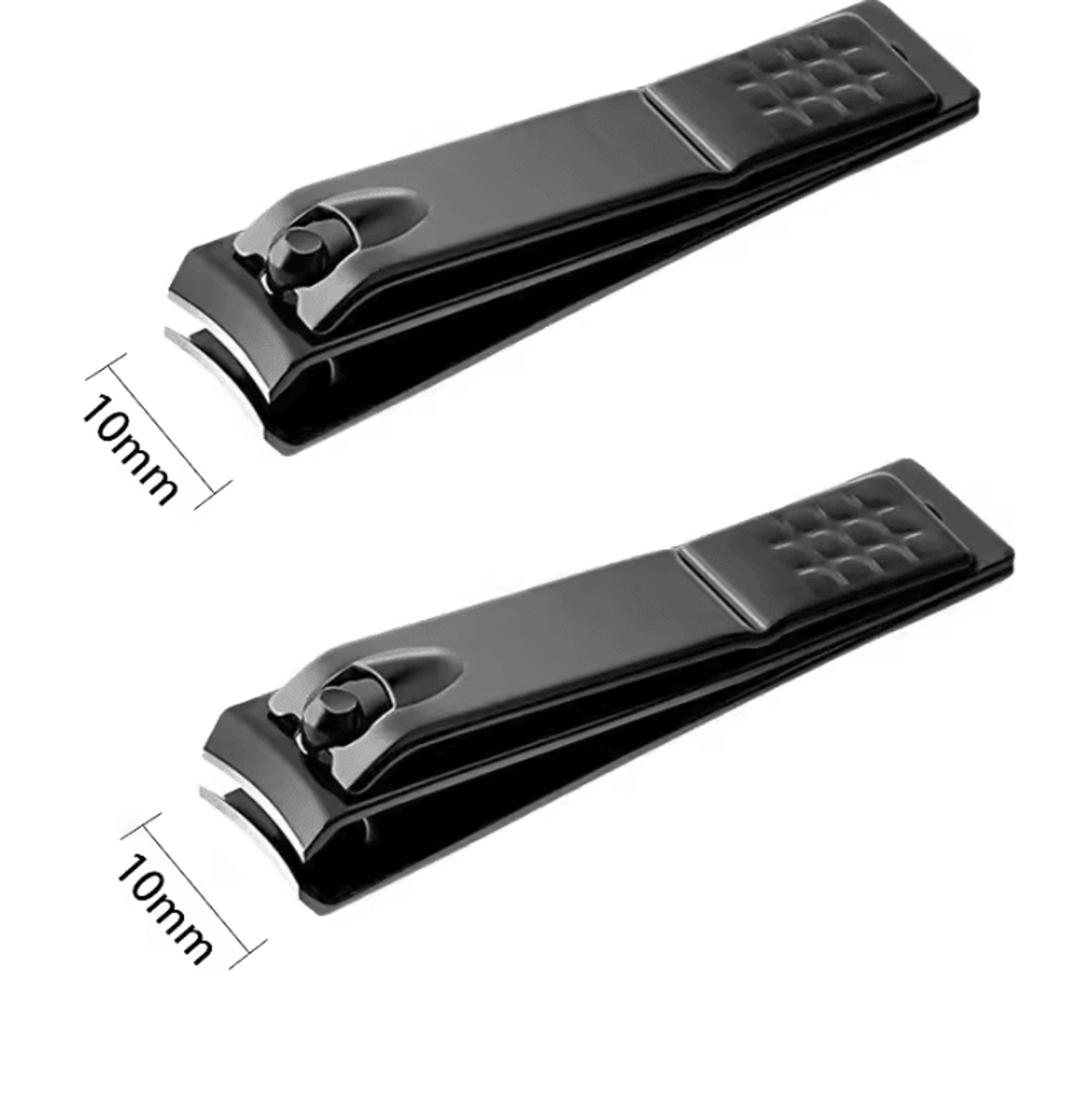 Professional Stainless Steel Black Nail Clippers For Fingernails  Thick Toenails 10