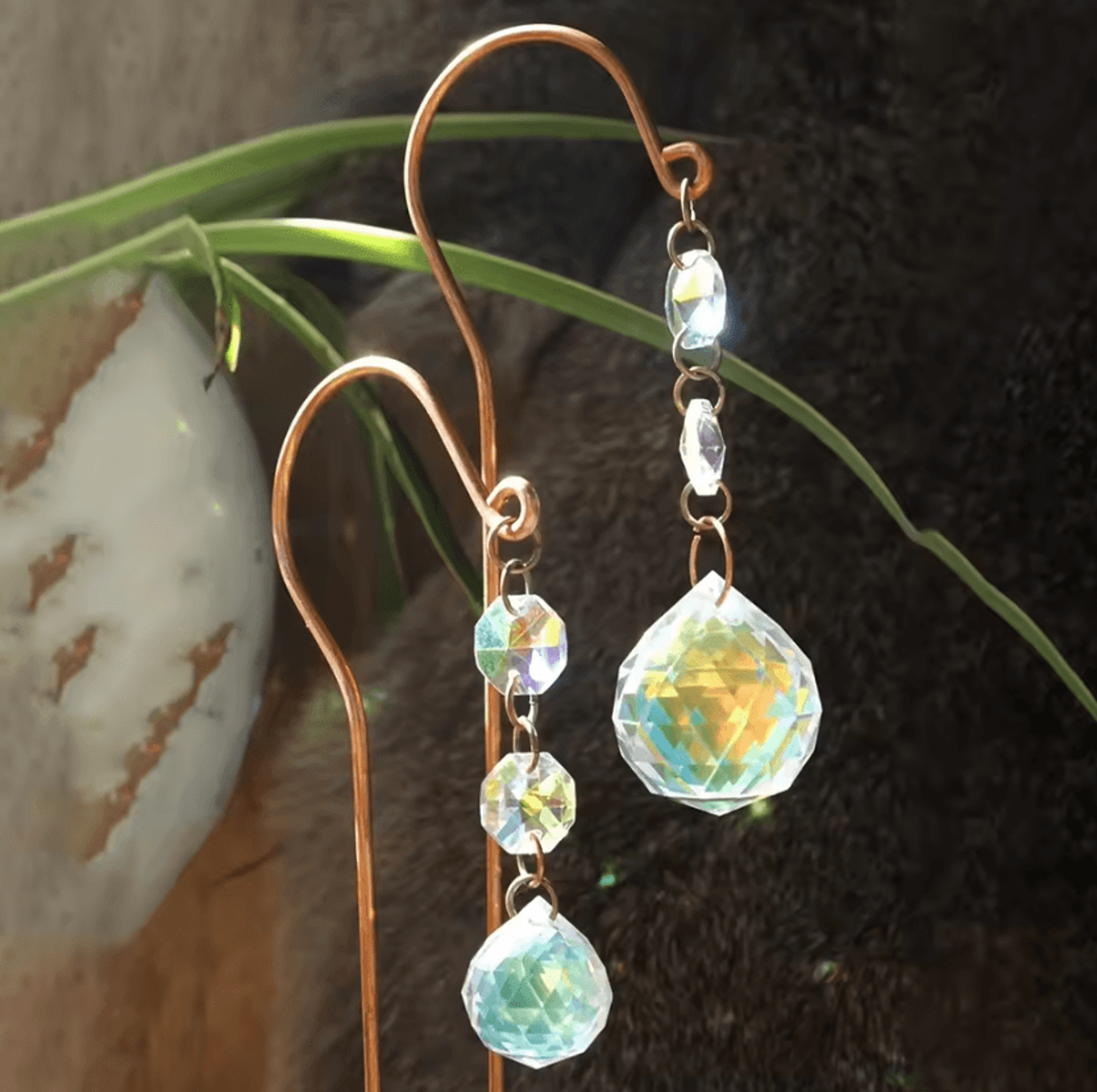 Crystal Sun Catcher Garden Ornament Hanging Prism For Potted Plants 1