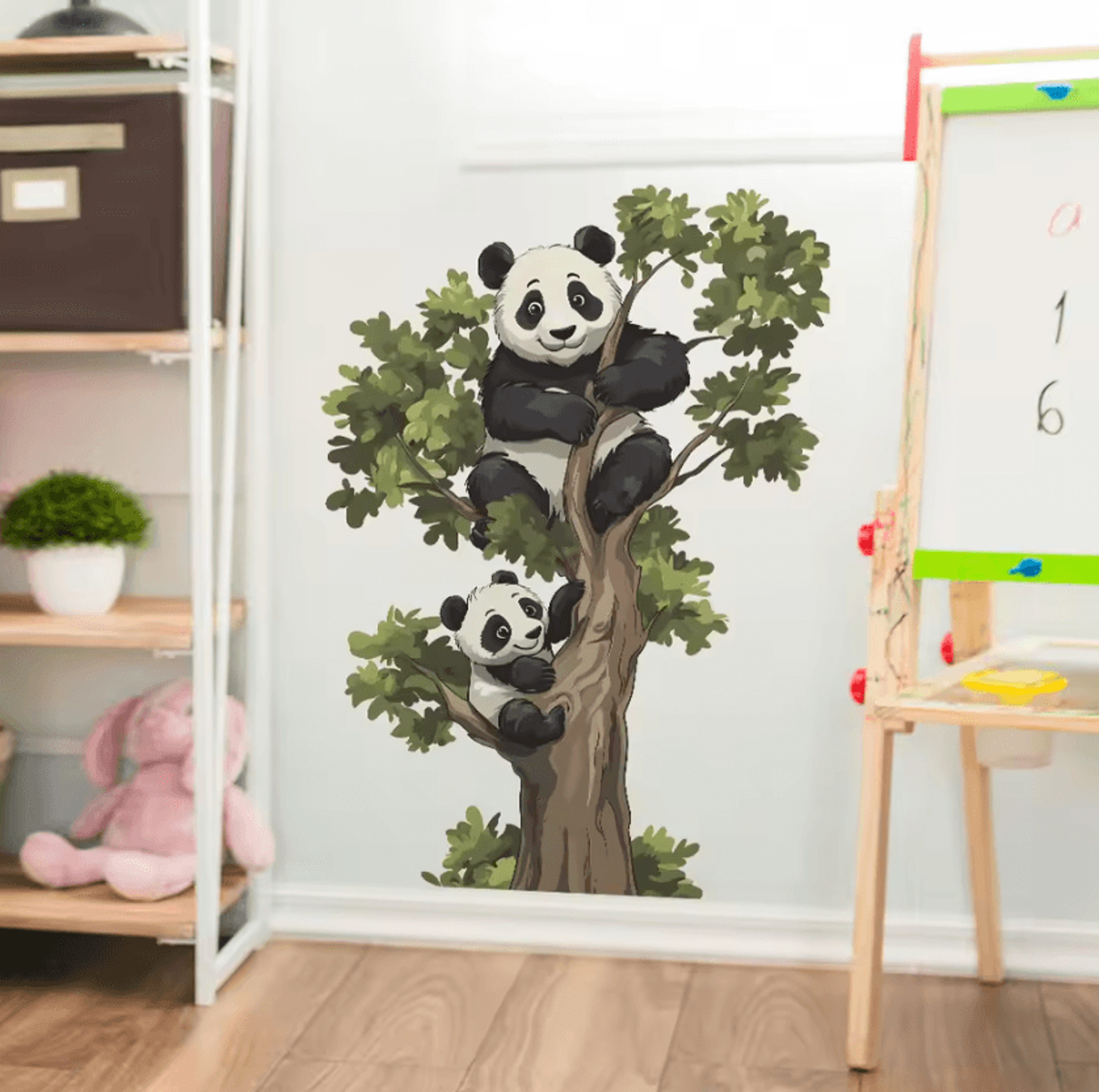 Cute Panda Climbing Tree Wall Sticker For Kids Room  Home Decor 4