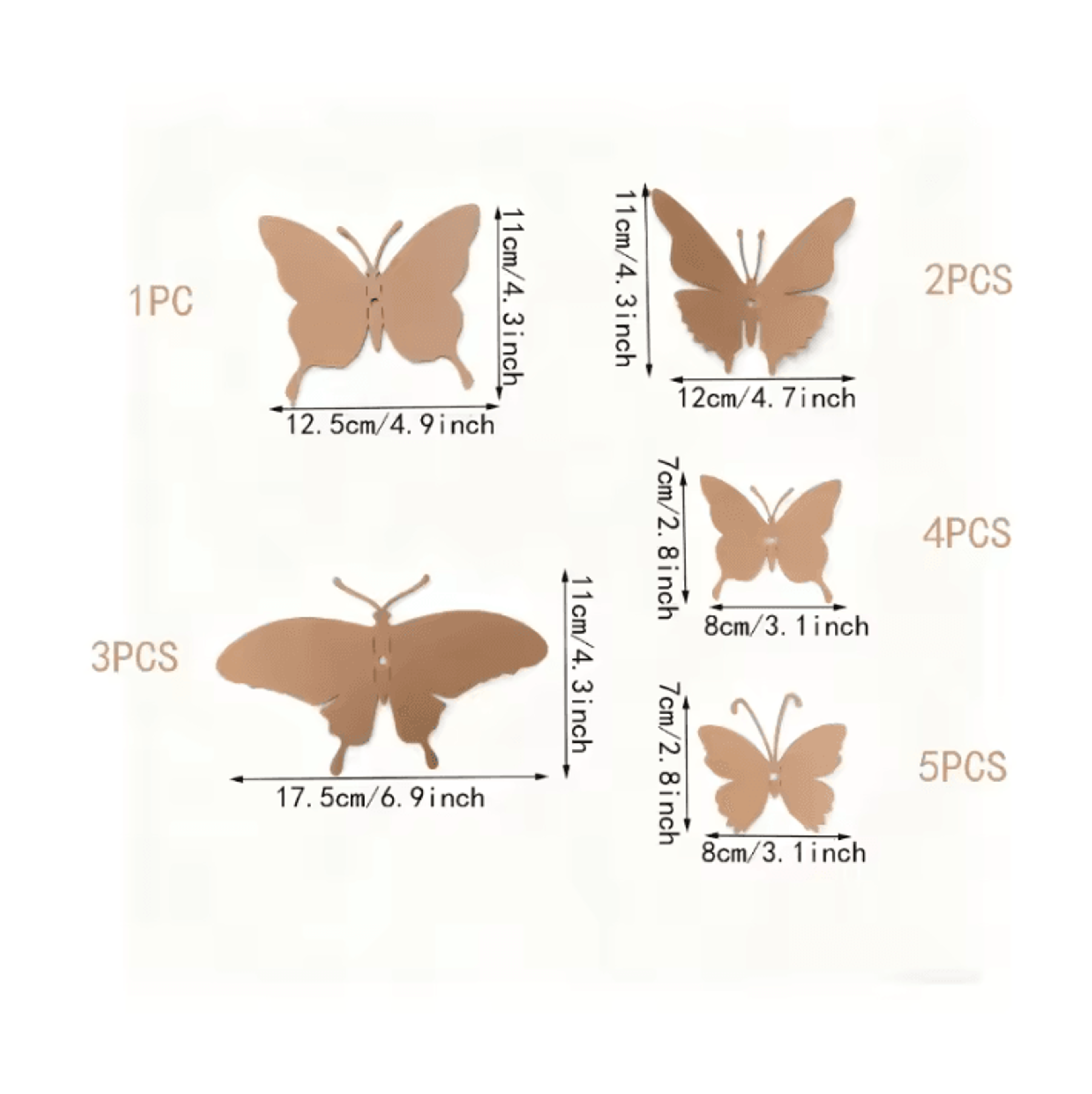 Metal Butterfly Garden Wall Art  Decorative Outdoor Fence  Patio Butterfly Decor 4