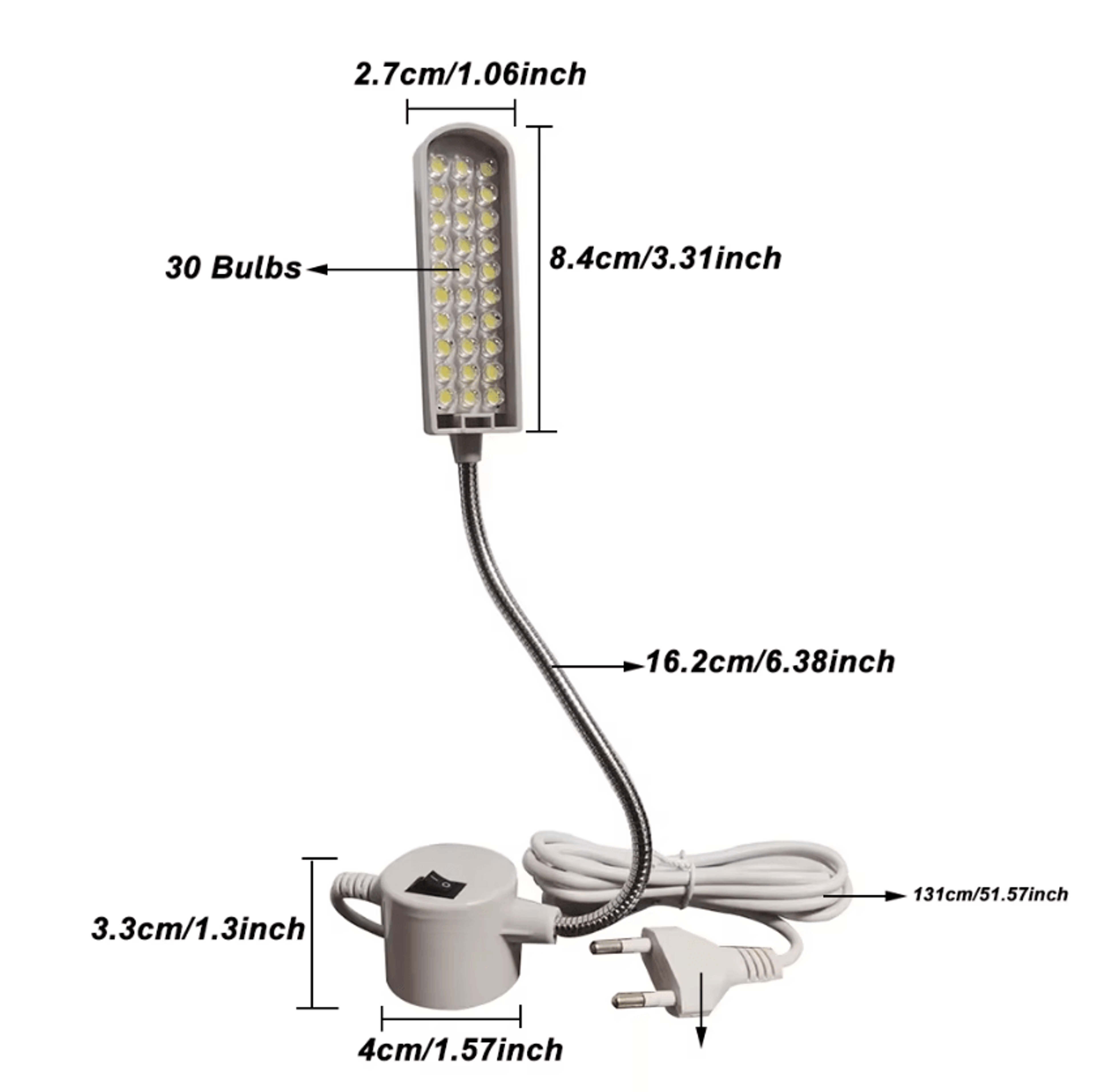 30 LED Magnetic Sewing Machine Light With Flexible Gooseneck 3