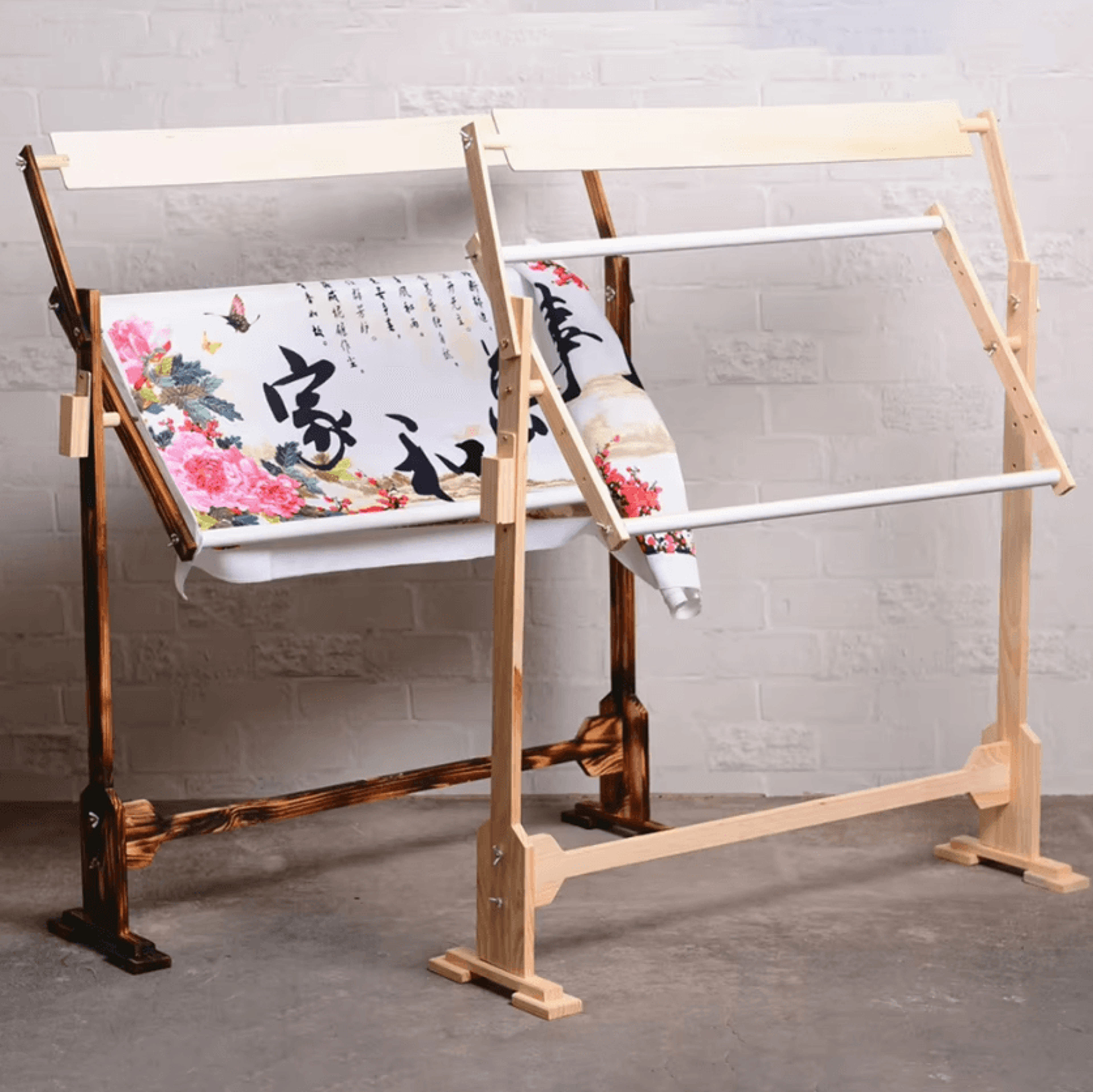 adjustable wooden embroidery stand - solid wood cross stitch frame