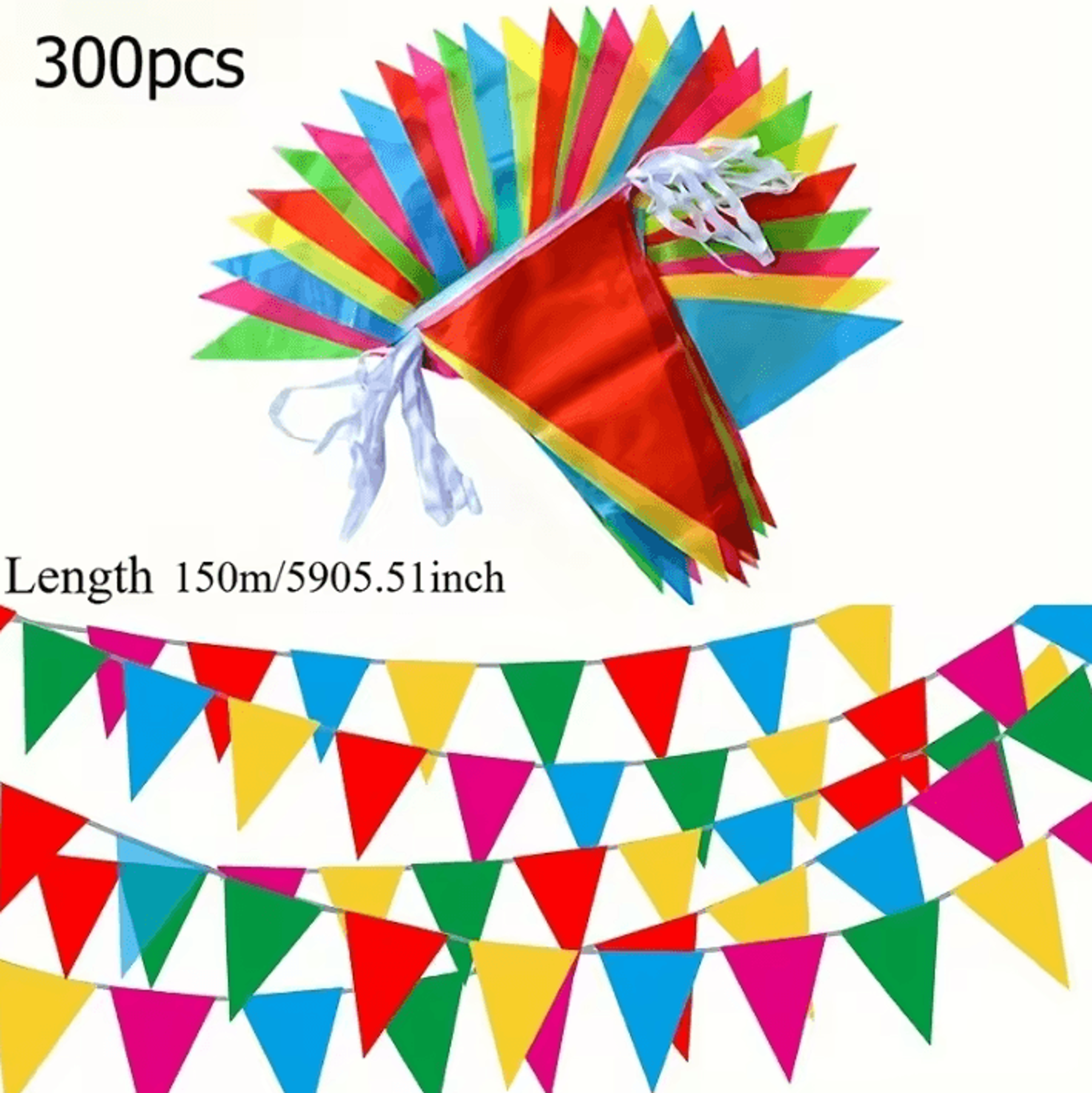 Colorful Triangle Pennant Banner Flags For Parties 5