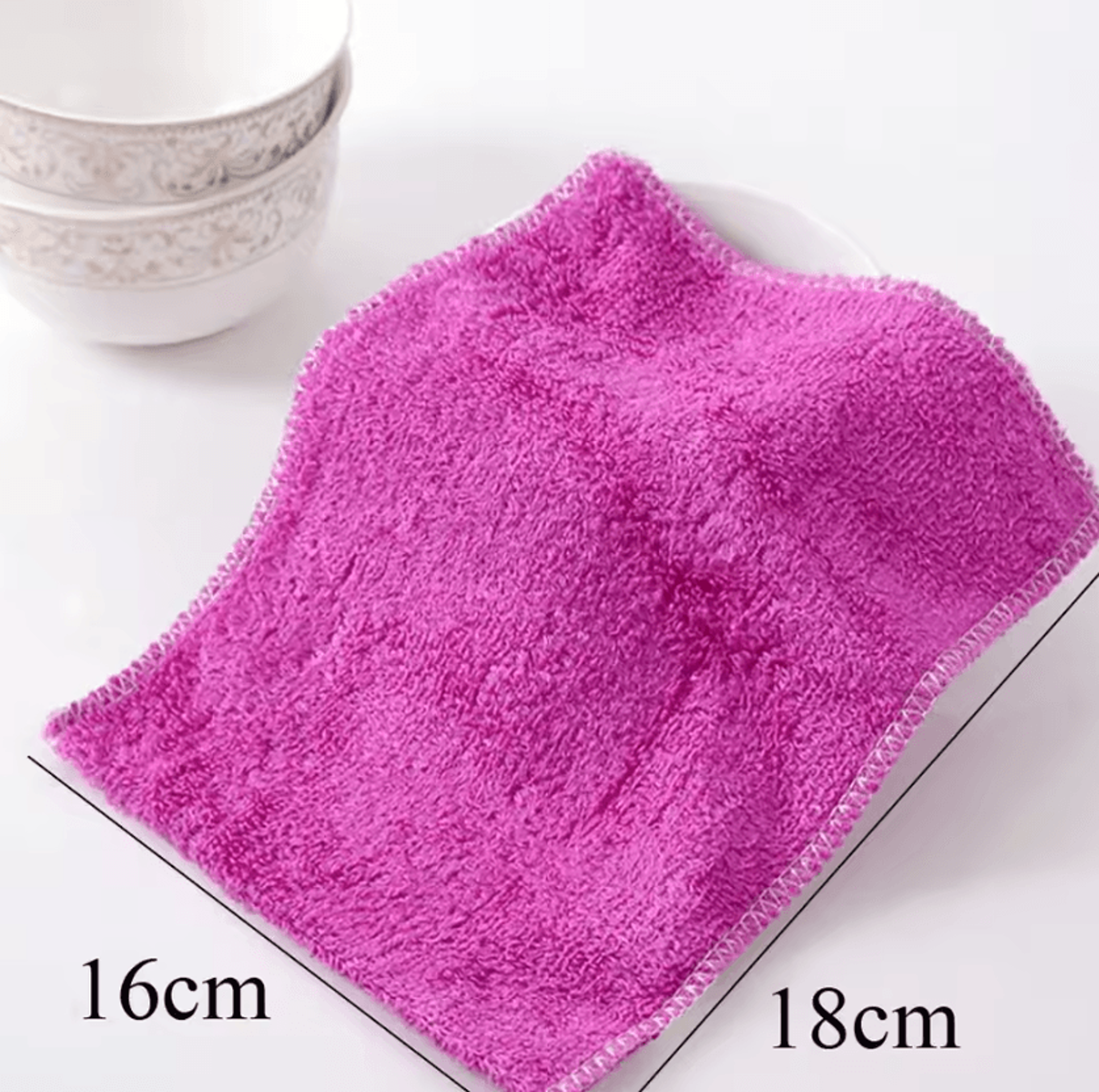 Reusable Bamboo Fiber Anti Grease Kitchen Cleaning Cloth 3