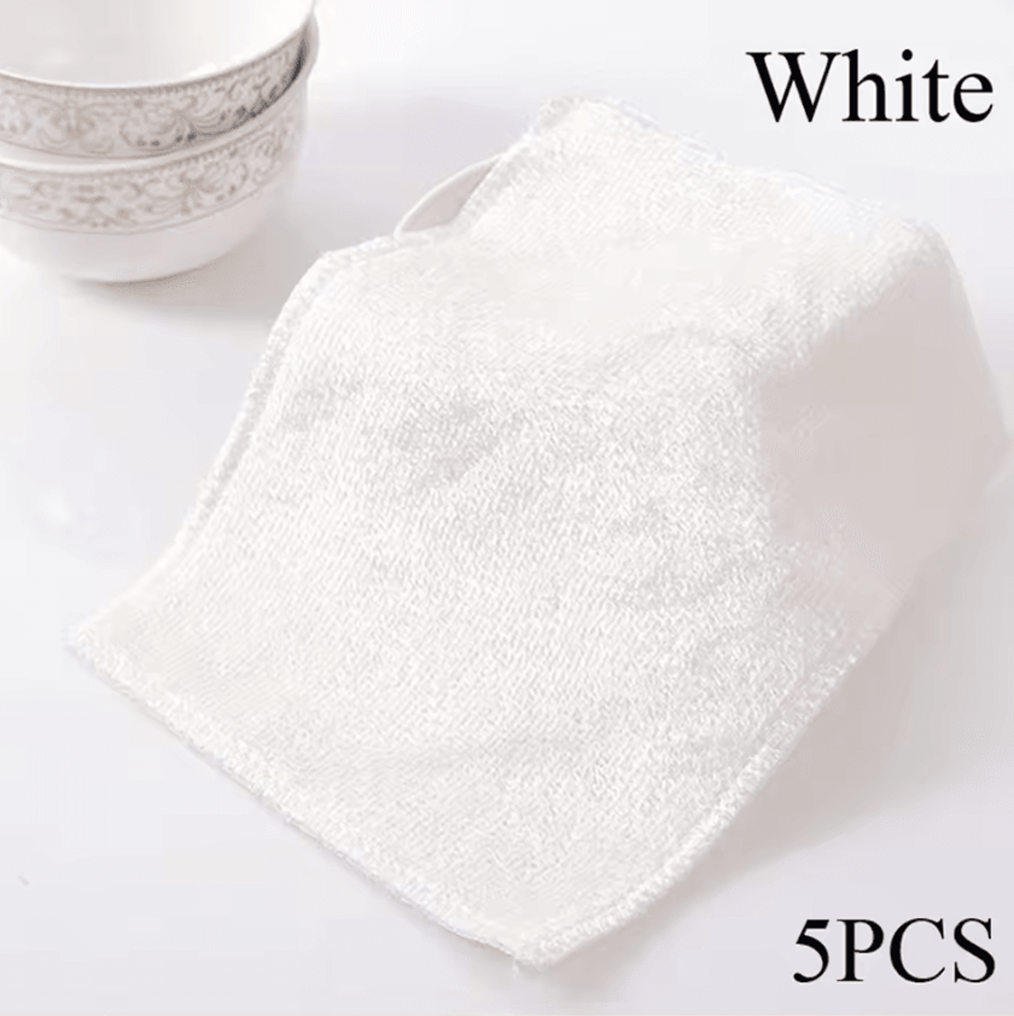 Reusable Bamboo Fiber Anti Grease Kitchen Cleaning Cloth 5