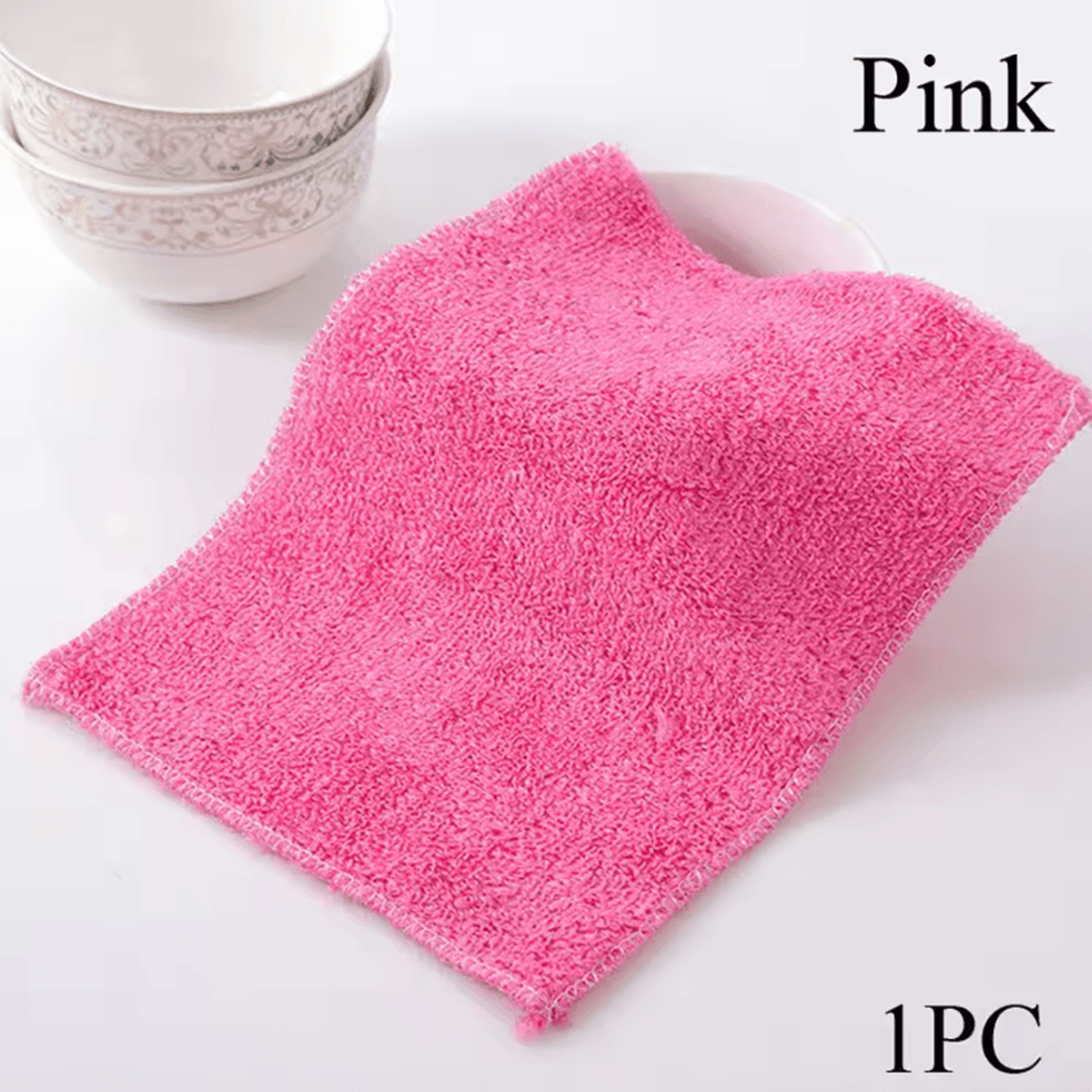 Reusable Bamboo Fiber Anti Grease Kitchen Cleaning Cloth 13