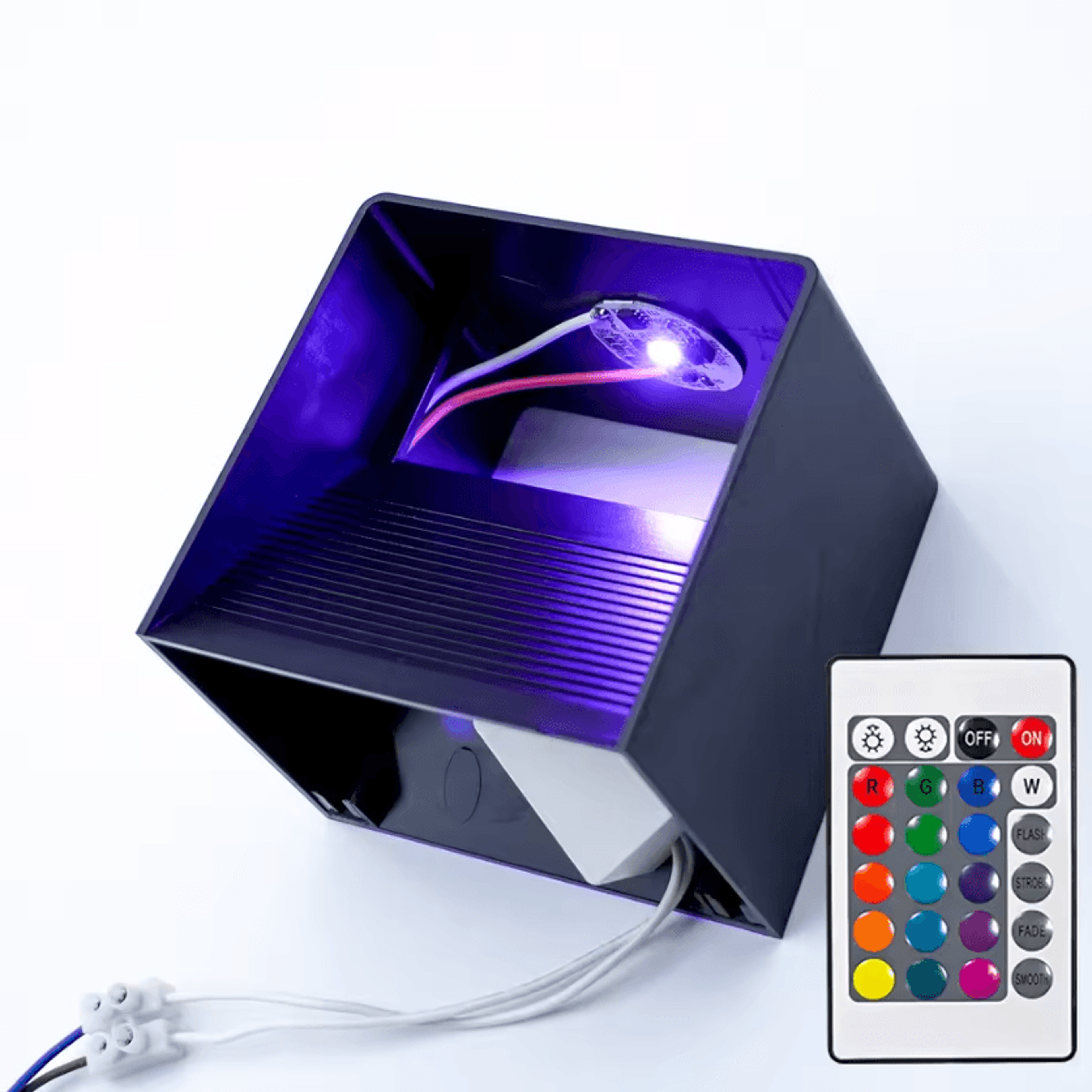 3W RGB Remote Control LED Wall Sconce 2