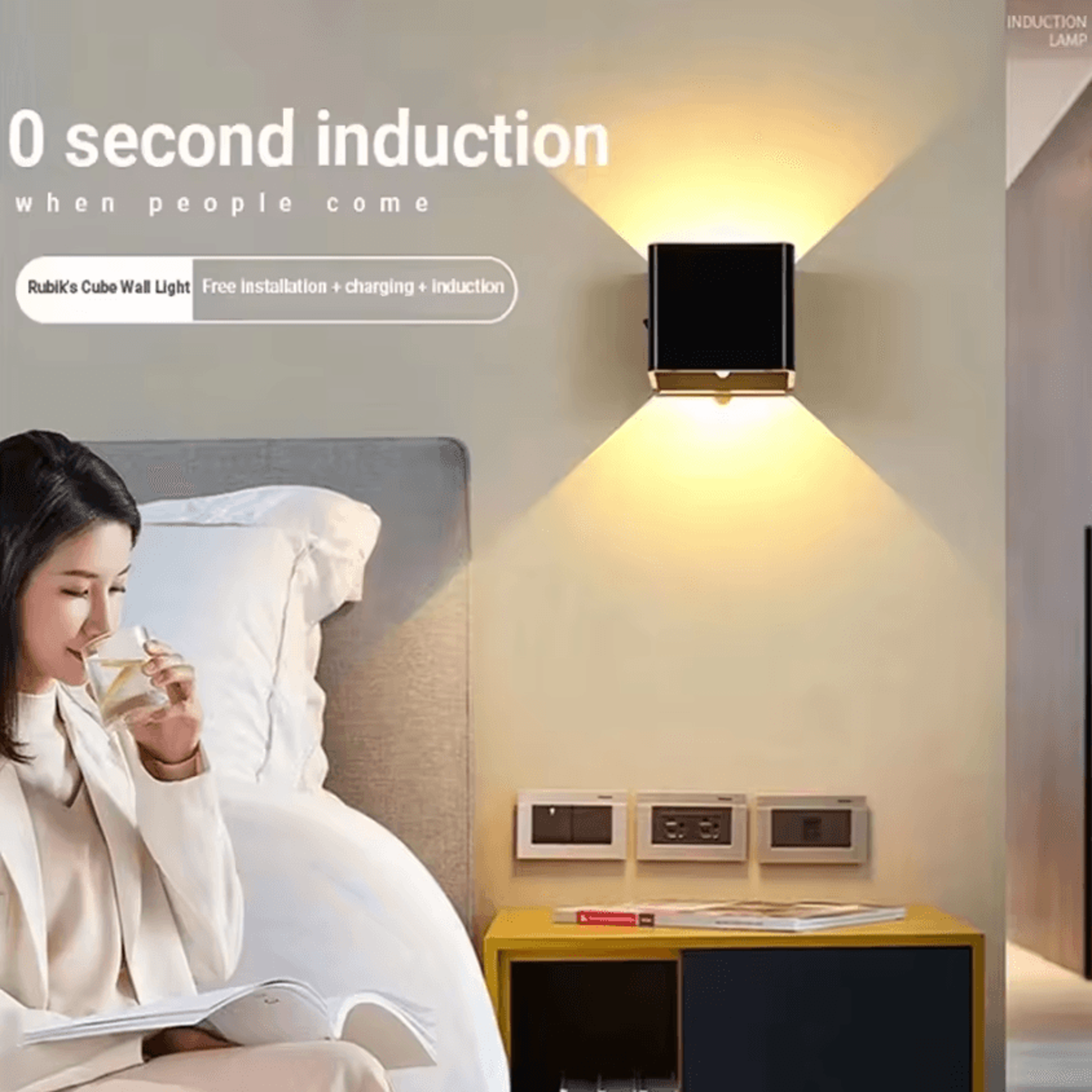 USB Rechargeable Magnetic Motion Sensor Wall Light 2