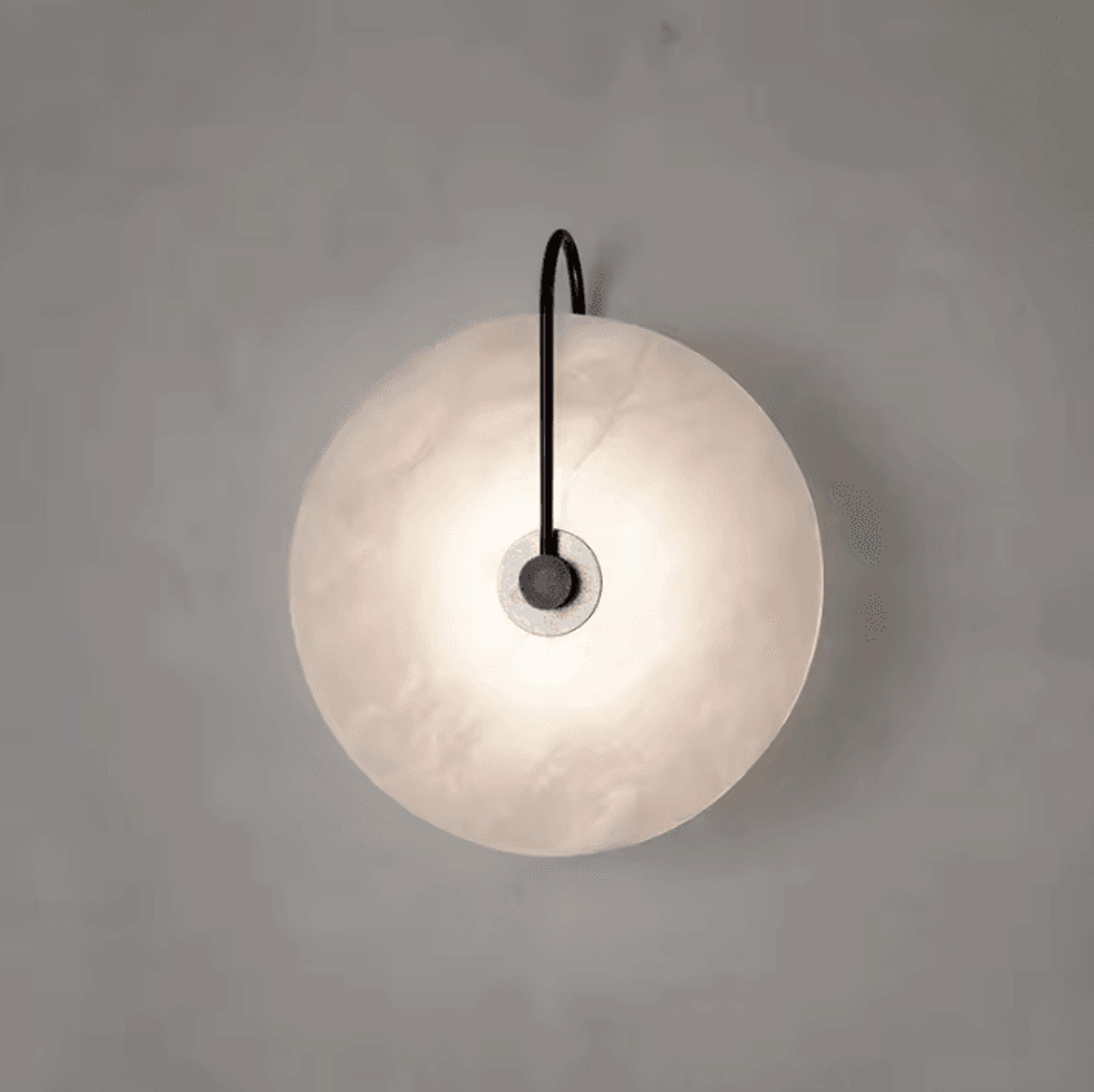 Nordic Marble Circle LED Wall Light Moon Decor Sconce 5