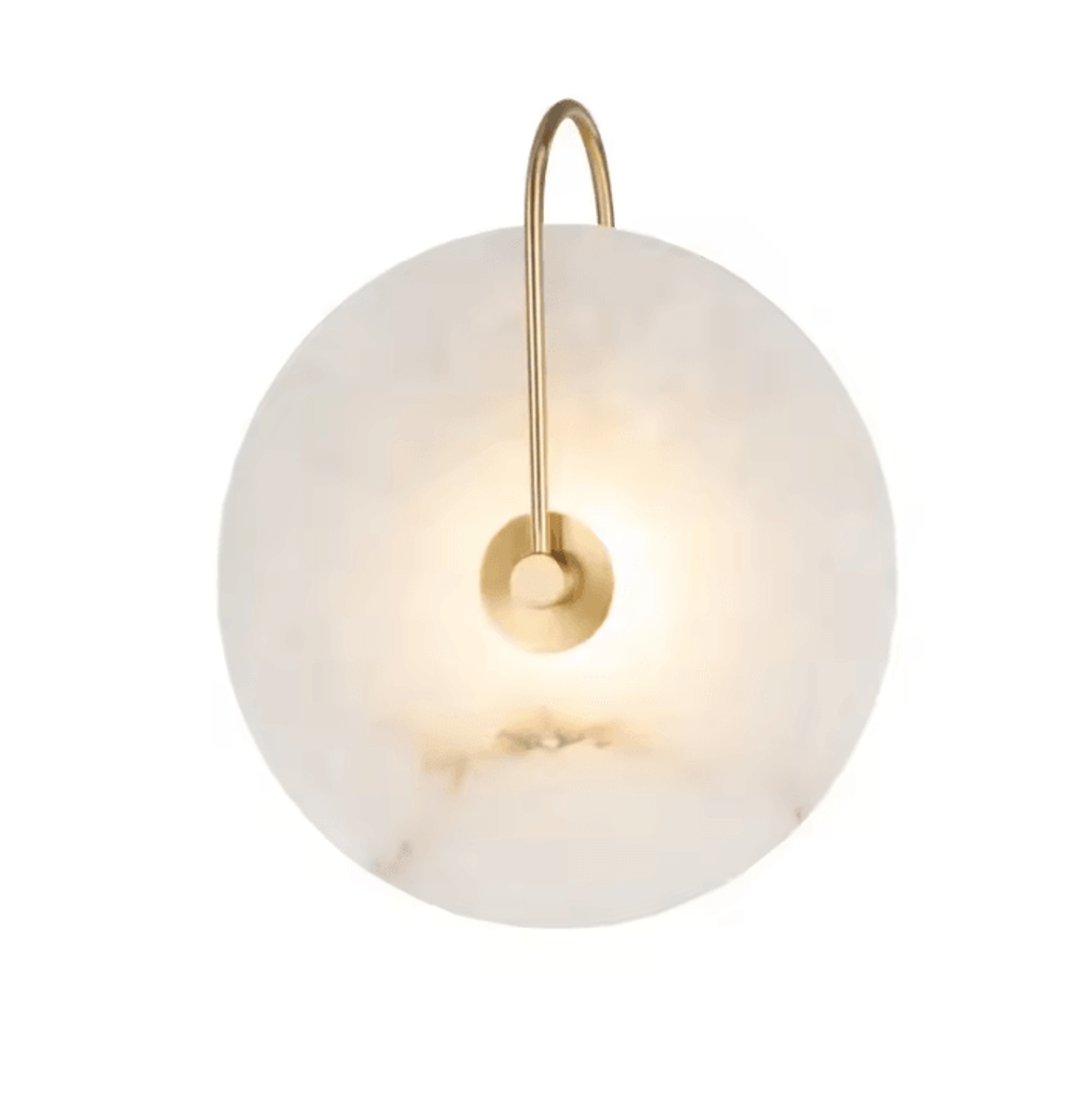 Nordic Marble Circle LED Wall Light Moon Decor Sconce 3