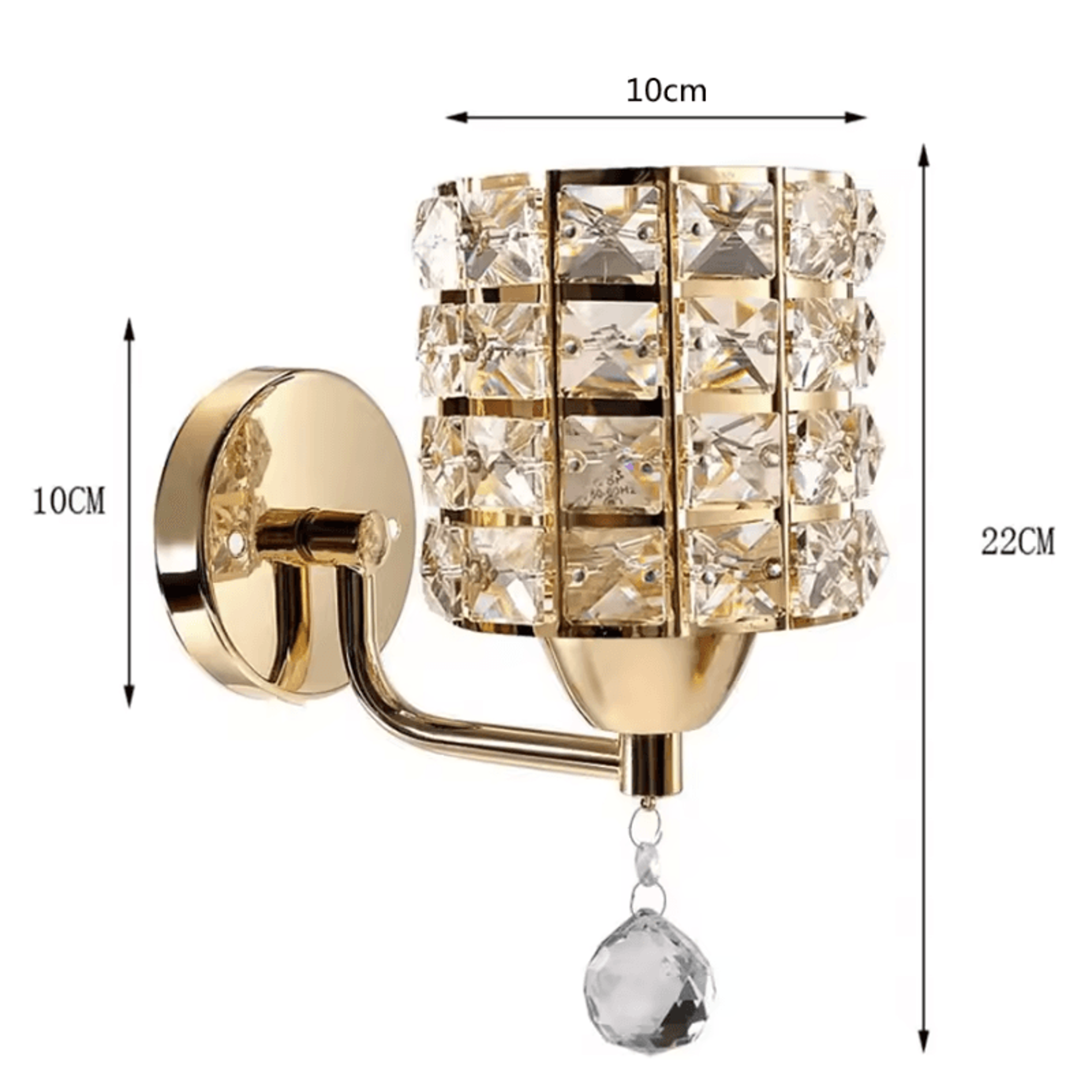 Nordic K9 Crystal Wall Lamp With Switch 6