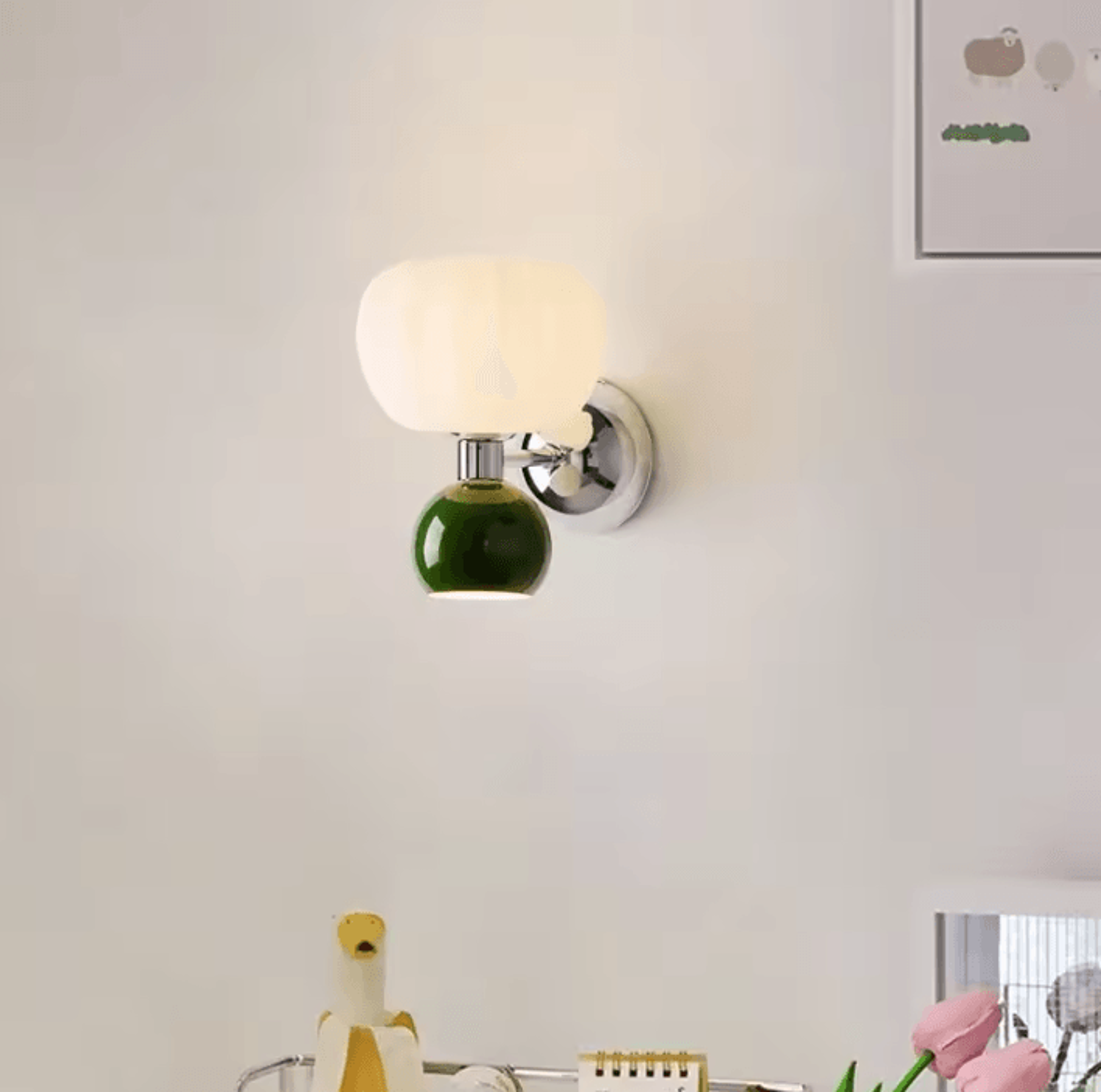Cream Style Double Head Wall Lamp 2