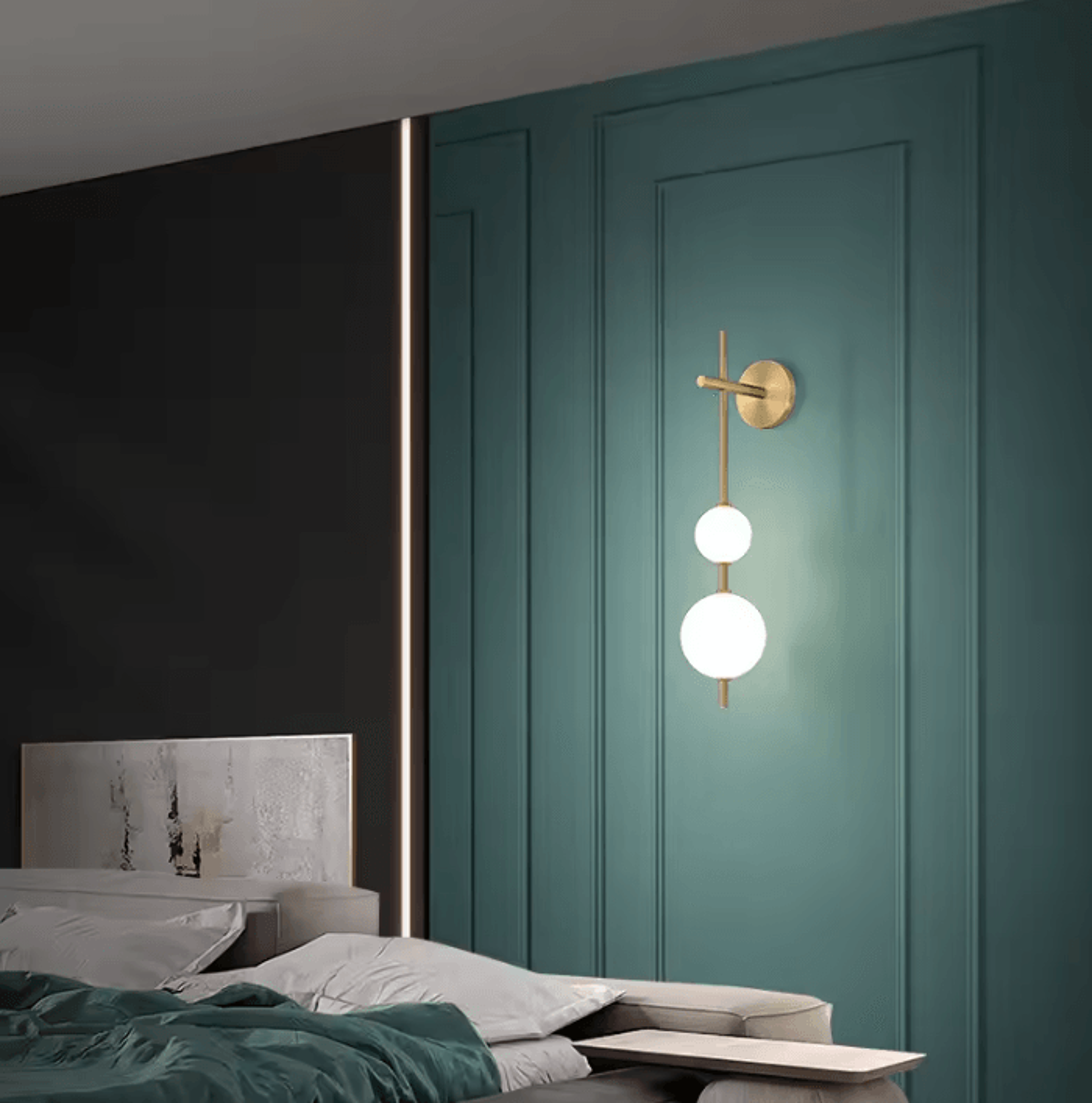 Modern Vertical Globe Wall Sconce 2