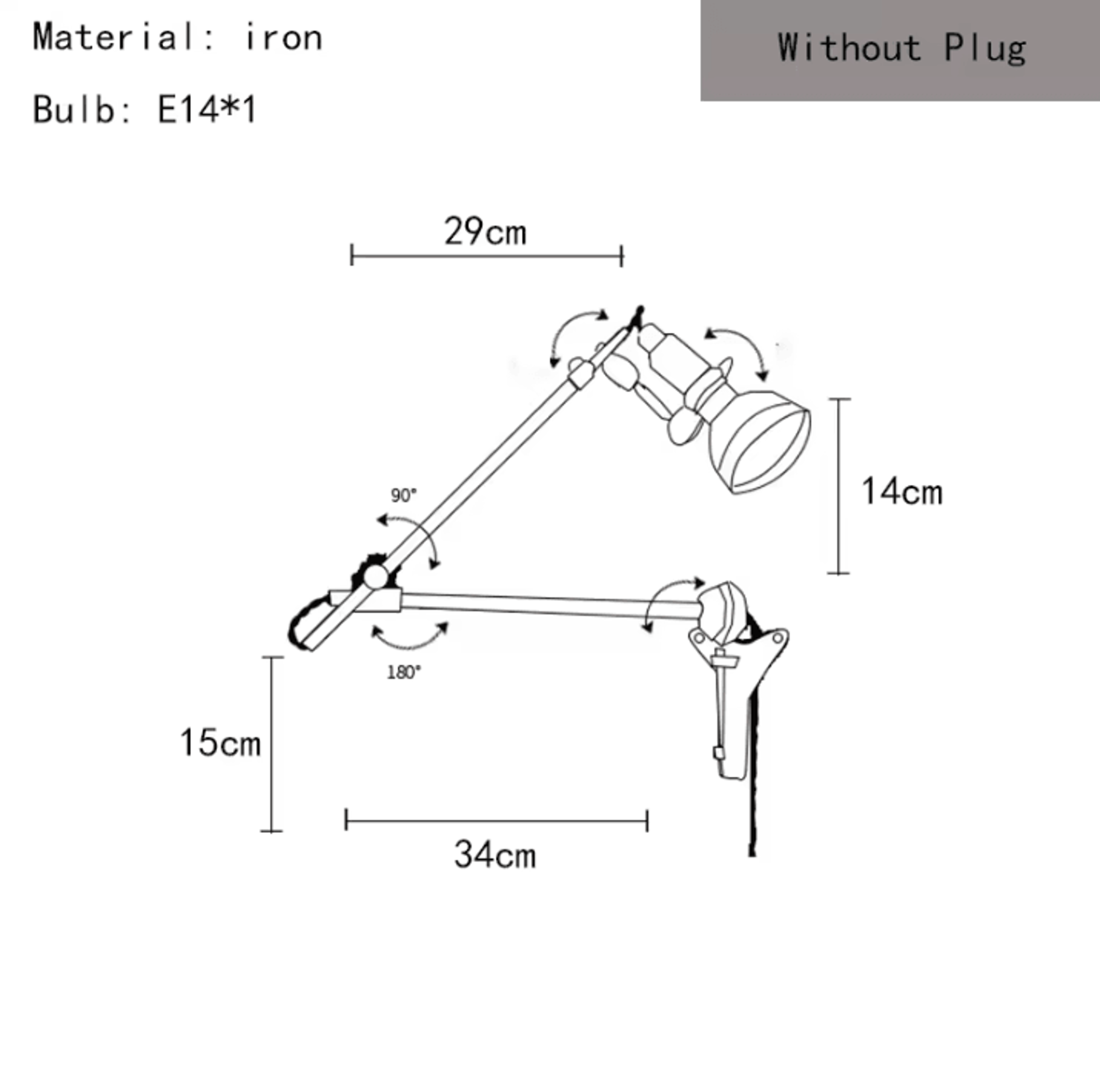 American Chrome E14 Wall Sconce 8