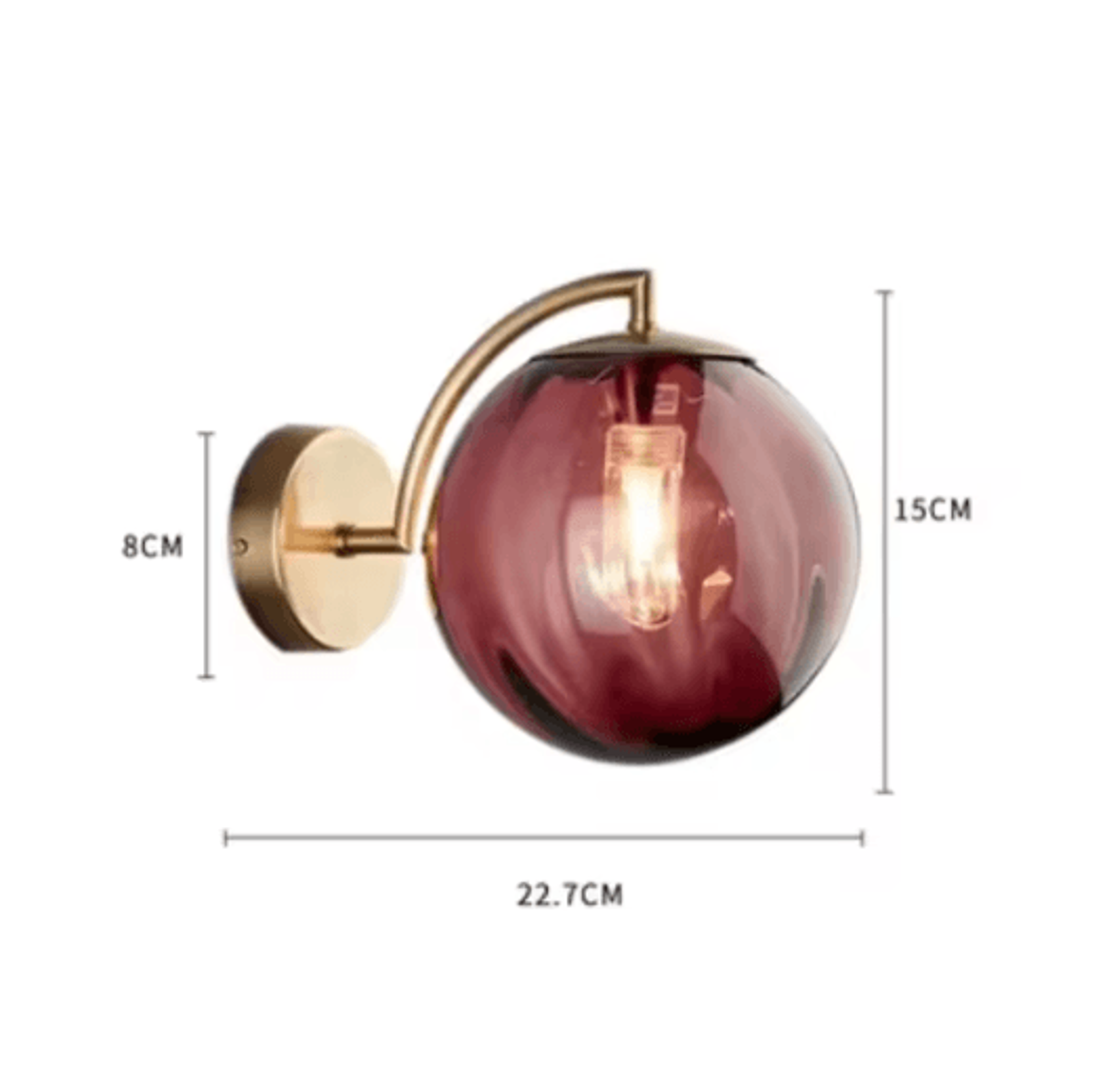 Nordic Glass Ball E14 Wall Sconce 7