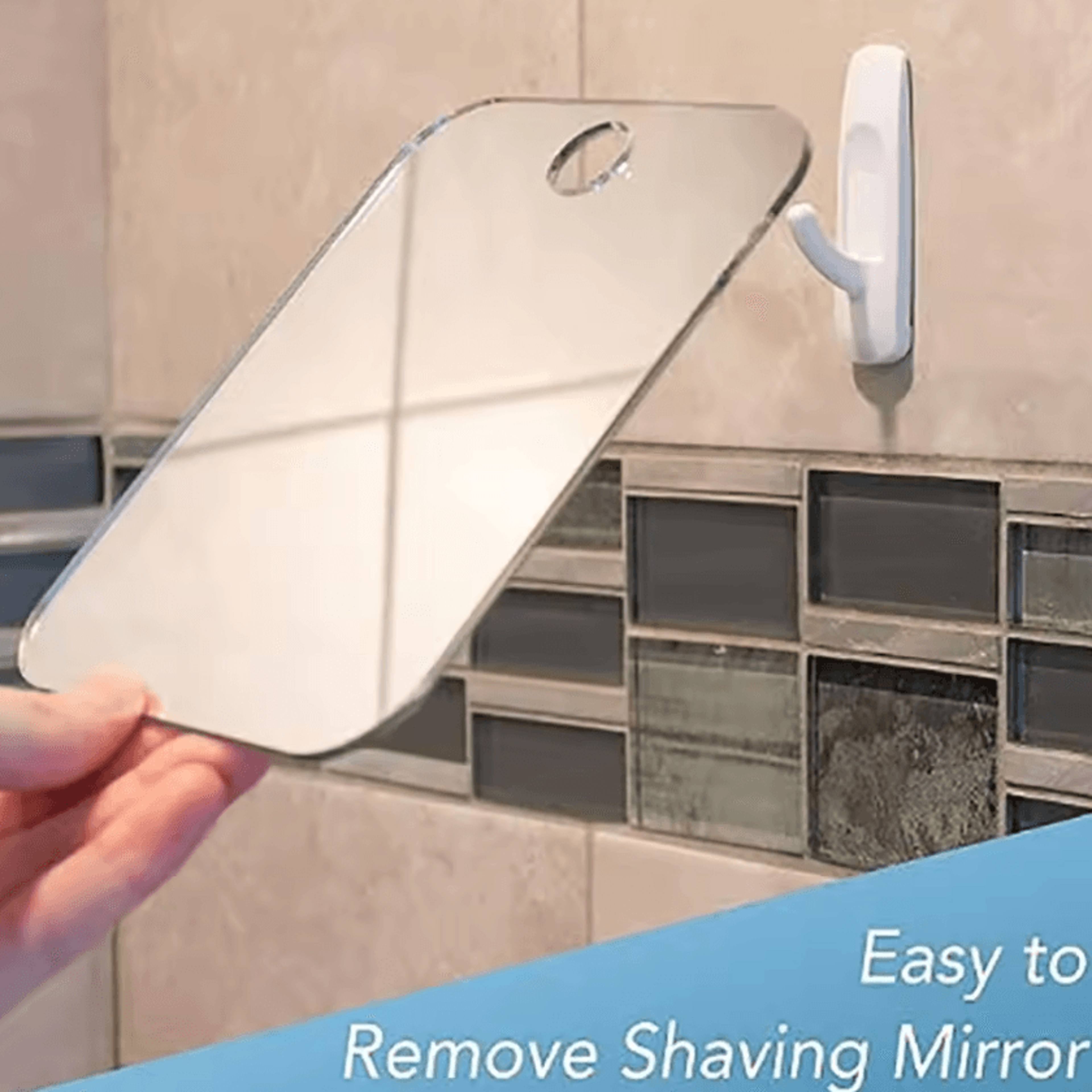 Fogless Shatterproof Shower Mirror For Shaving And Travel 2