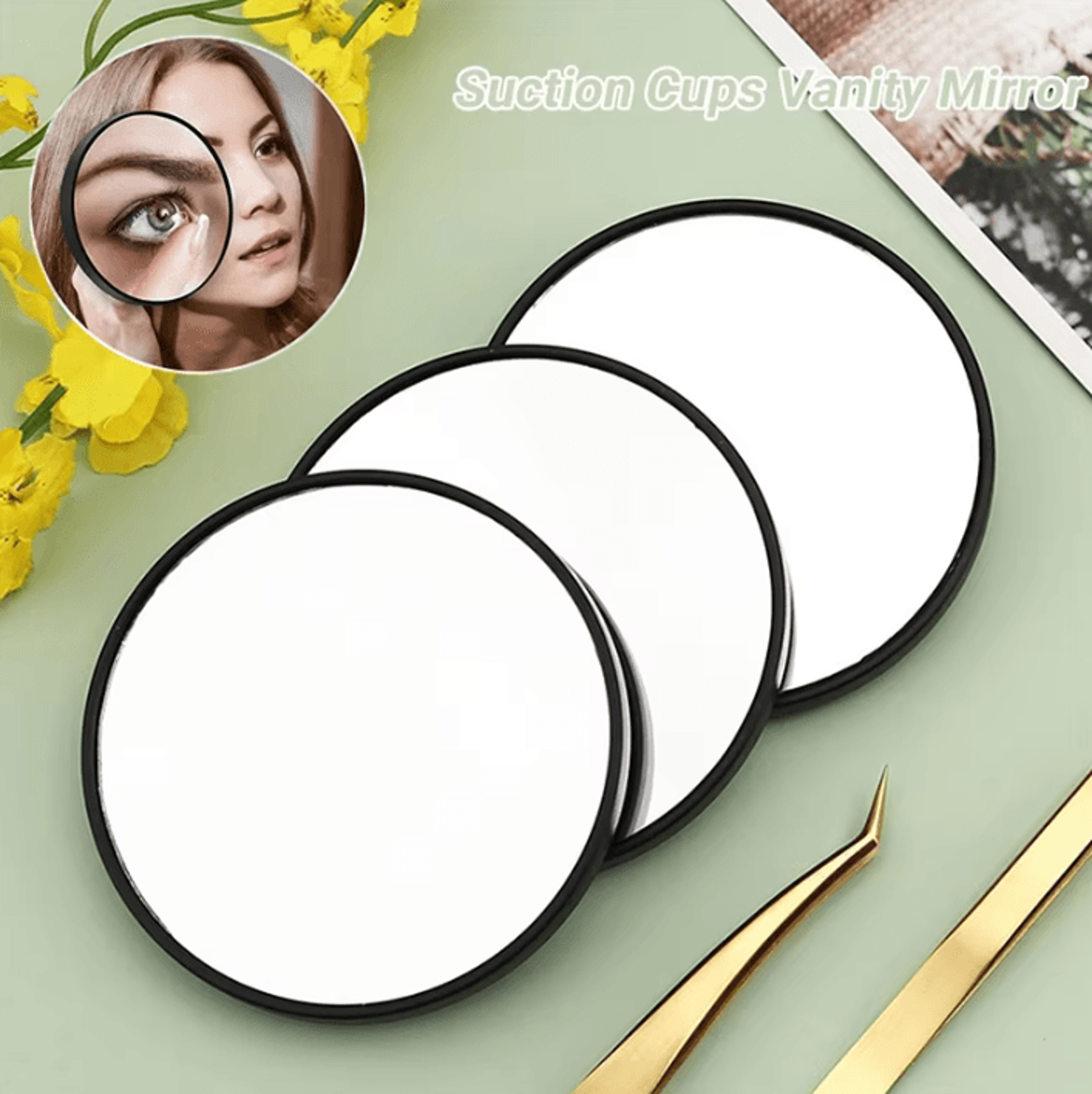 5x 10x 15x magnifying makeup mirror for precision grooming