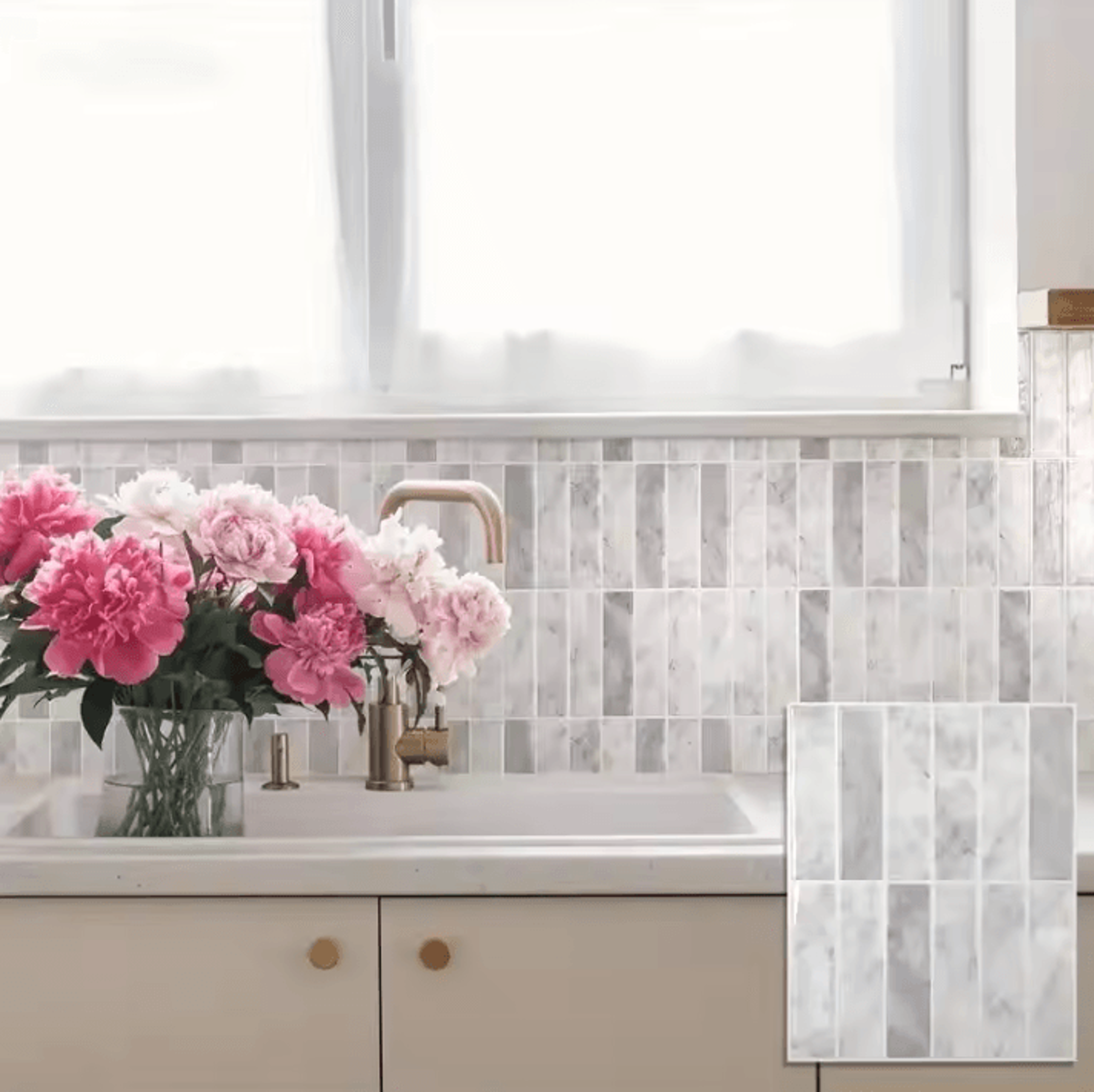 Heat Resistant Peel And Stick Waterproof Backsplash Tiles 5