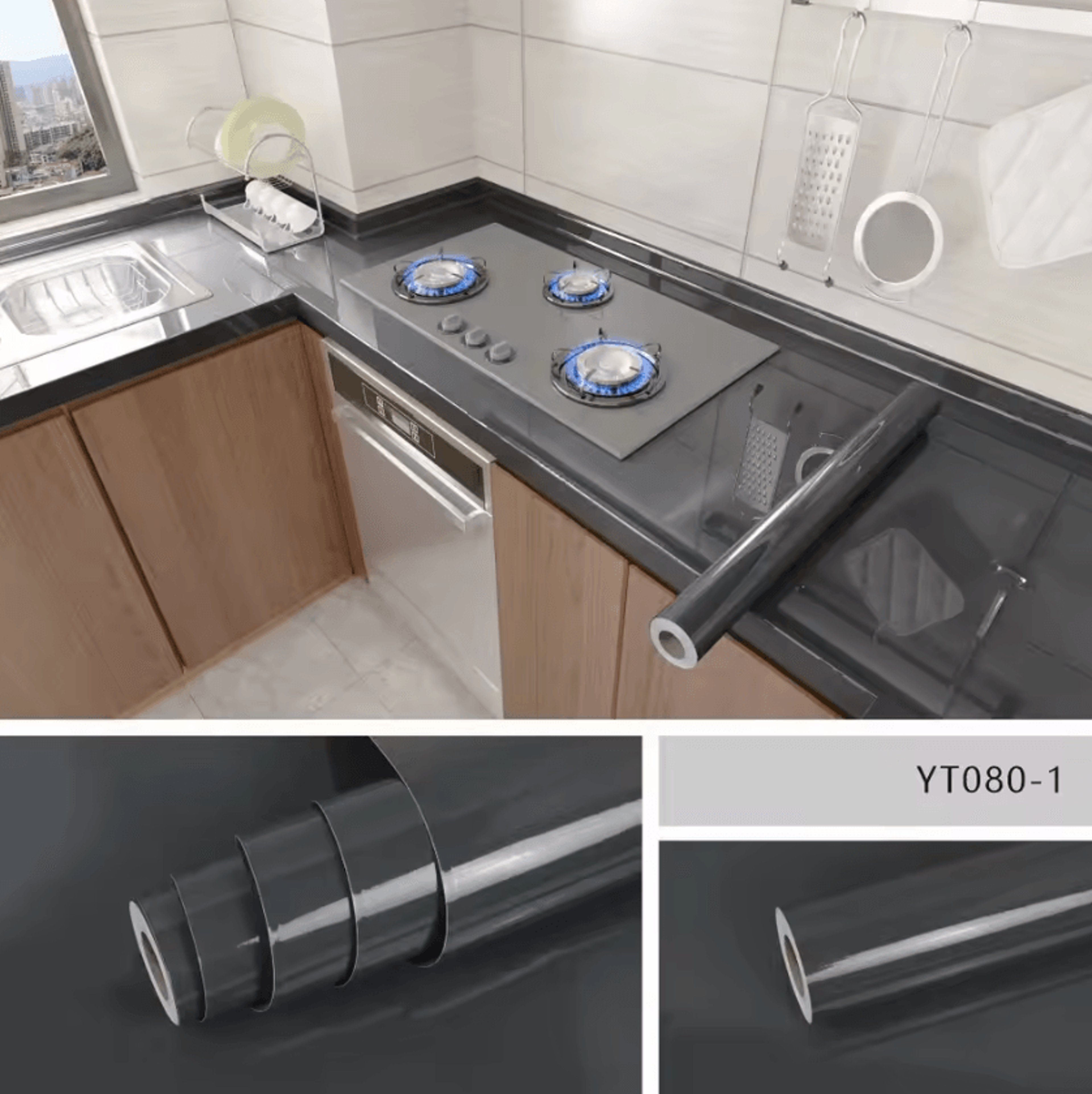 Marble Peel And Stick Waterproof Kitchen Wallpaper 7