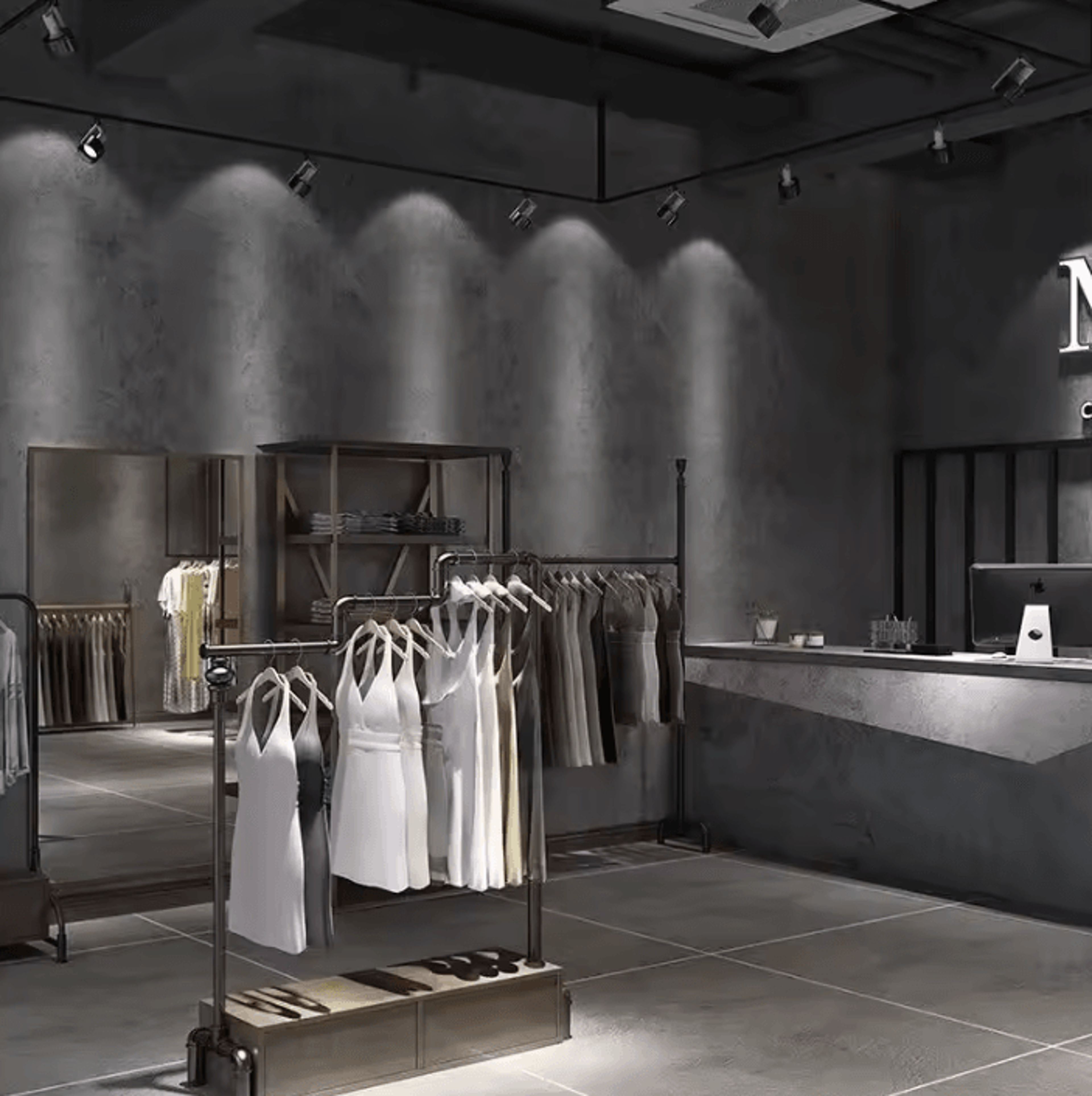 Dark Gray Industrial Peel And Stick Waterproof Wallpaper 2