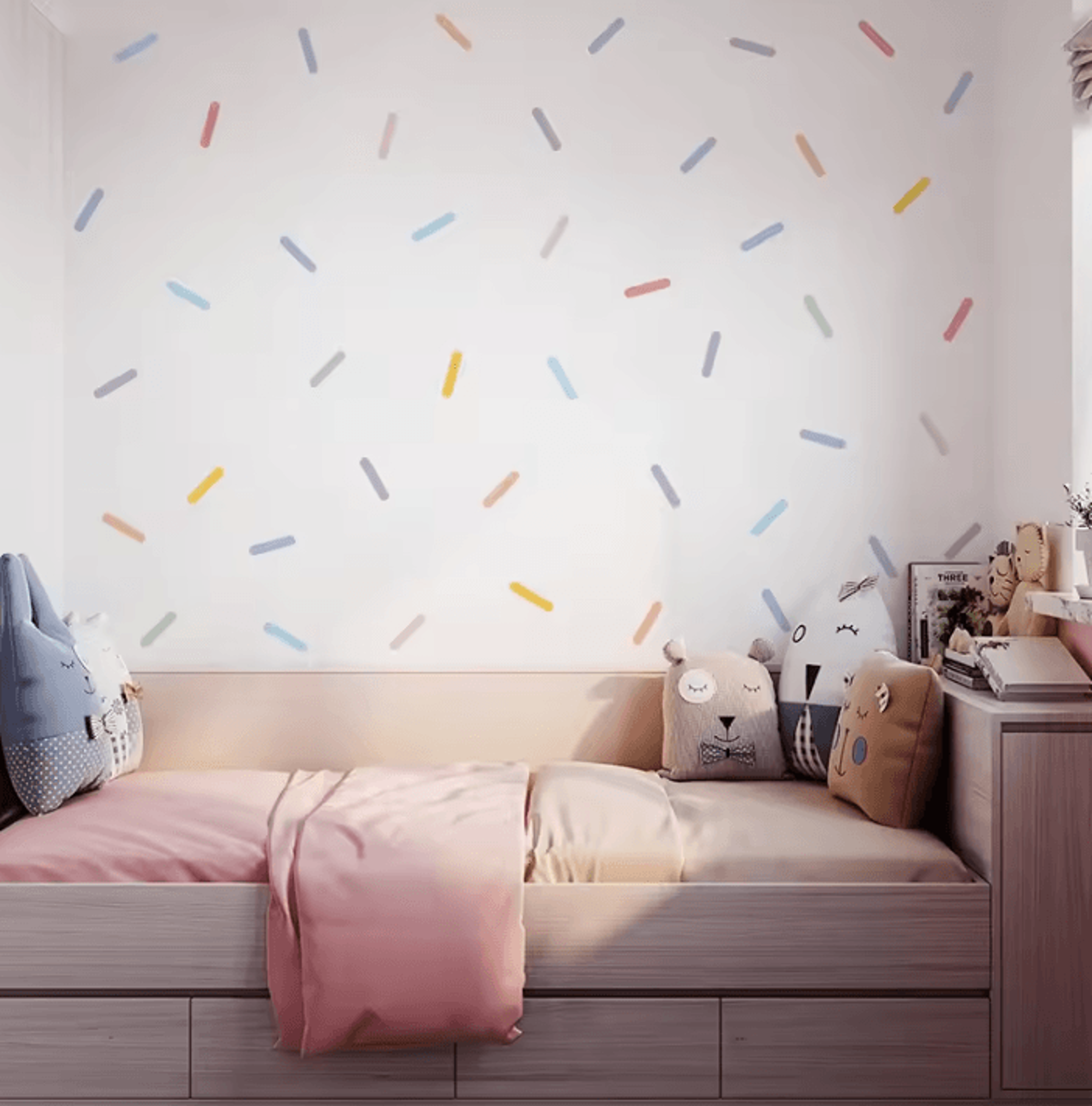 Scandinavian Colorful Confetti Wall Decals For Kids Room And Nursery 1