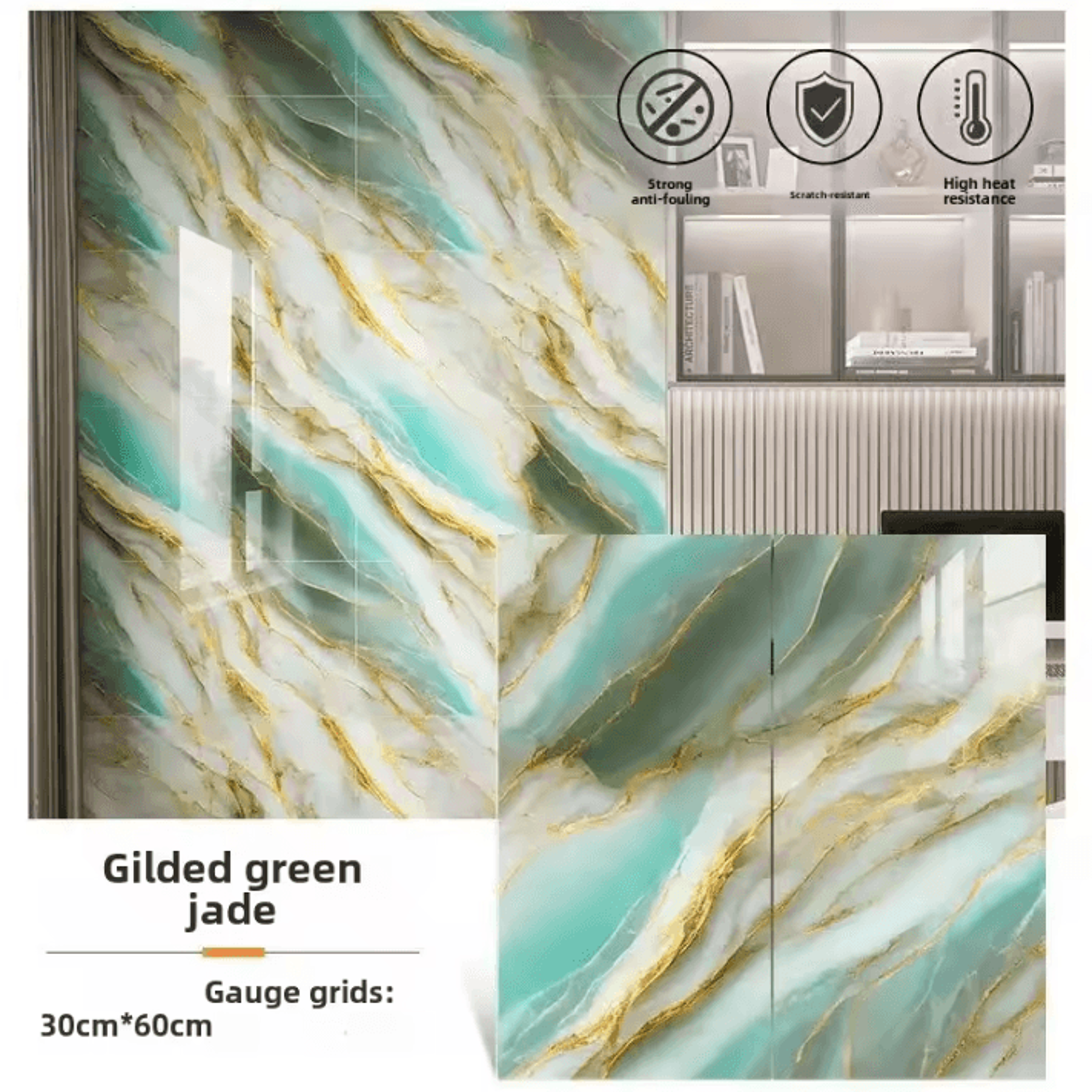 Marble Ceramic Tile Peel And Stick Wallpaper Self Adhesive Wall Sticker 4