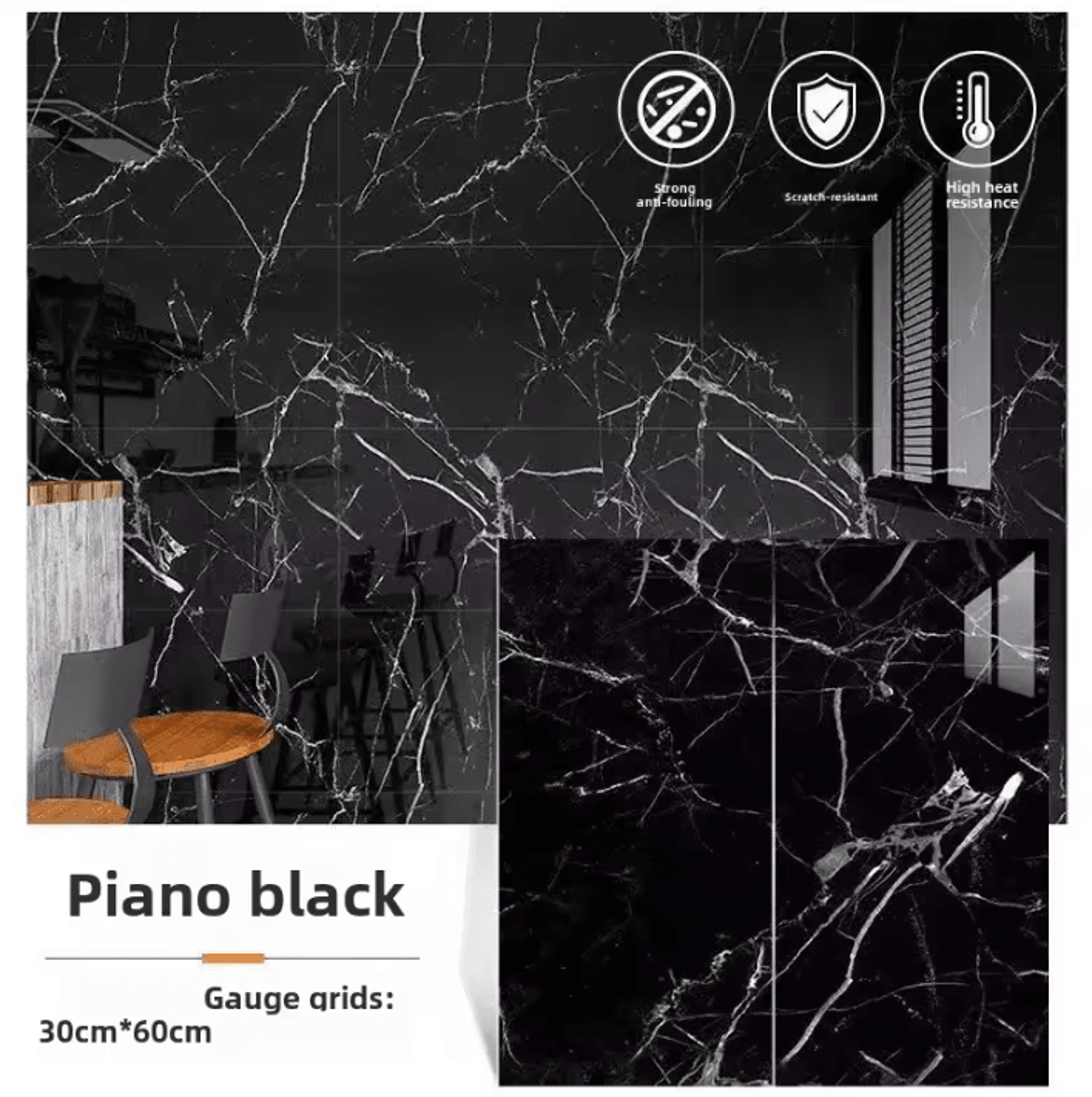 Marble Ceramic Tile Peel And Stick Wallpaper Self Adhesive Wall Sticker 8