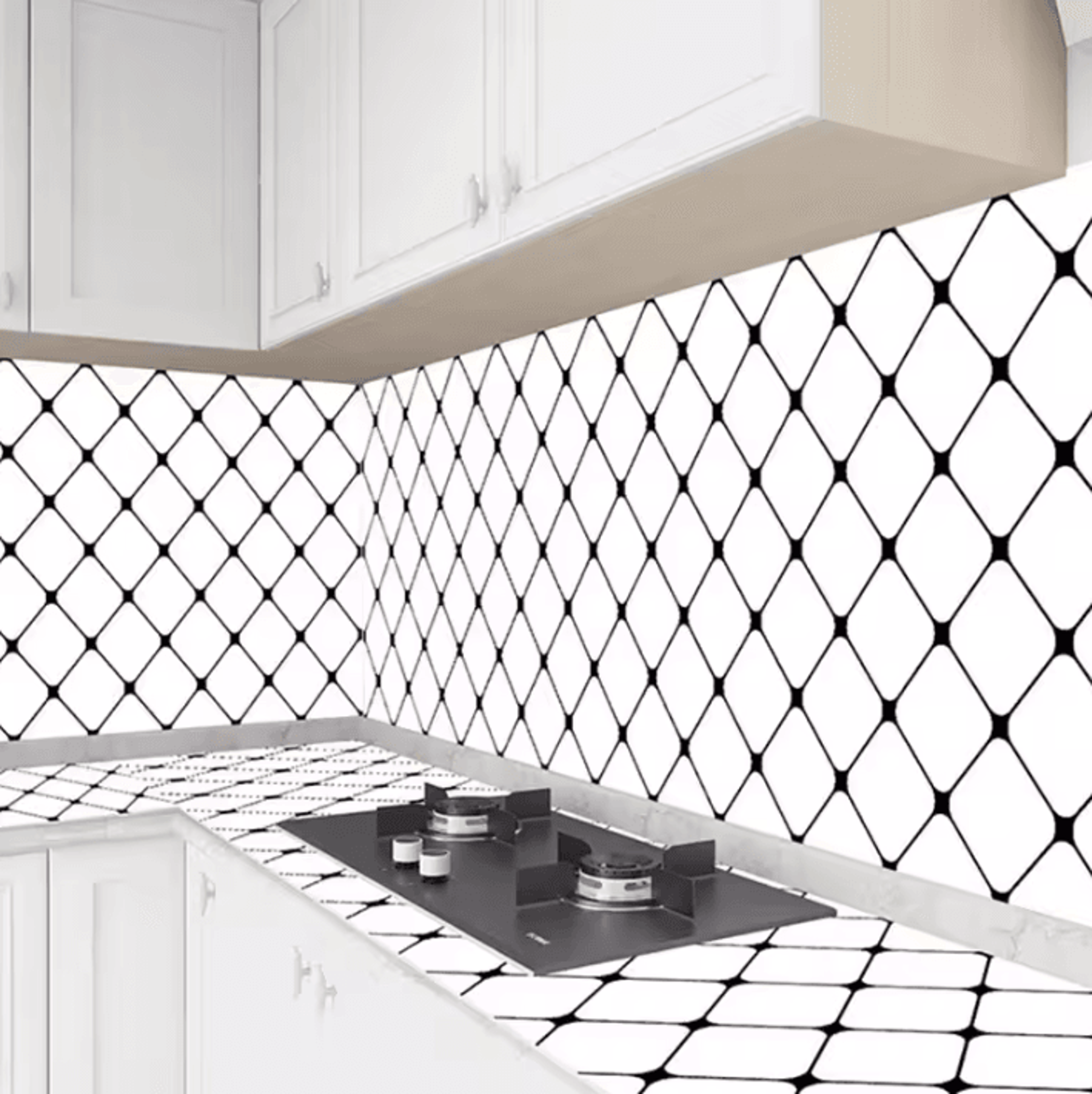 40cm Heat Resistant Kitchen Peel And Stick Wallpaper Waterproof Oil Proof Wall Sticker 2
