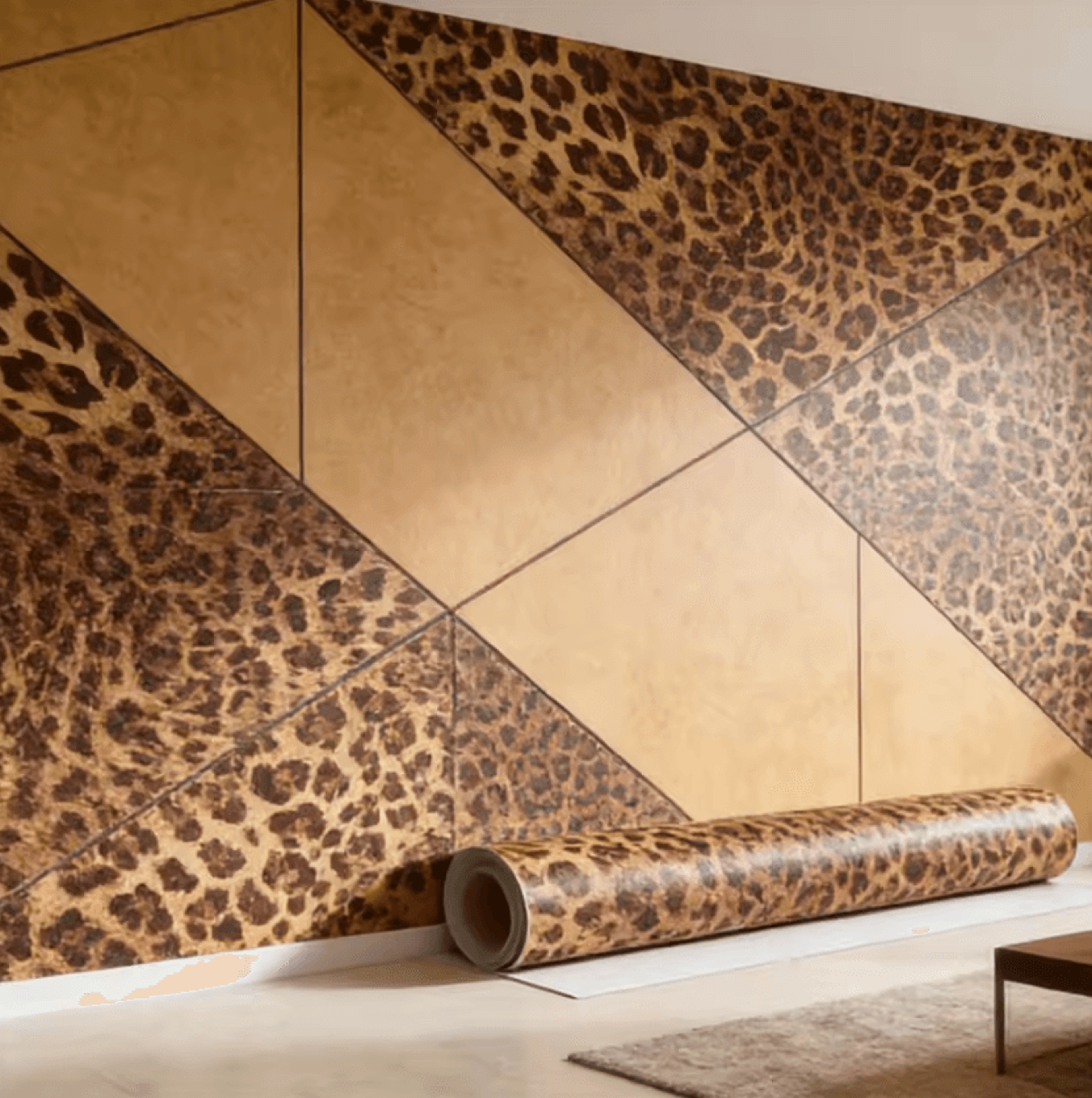 leopard print peel and stick wallpaper waterproof self adhesive pvc wall decor