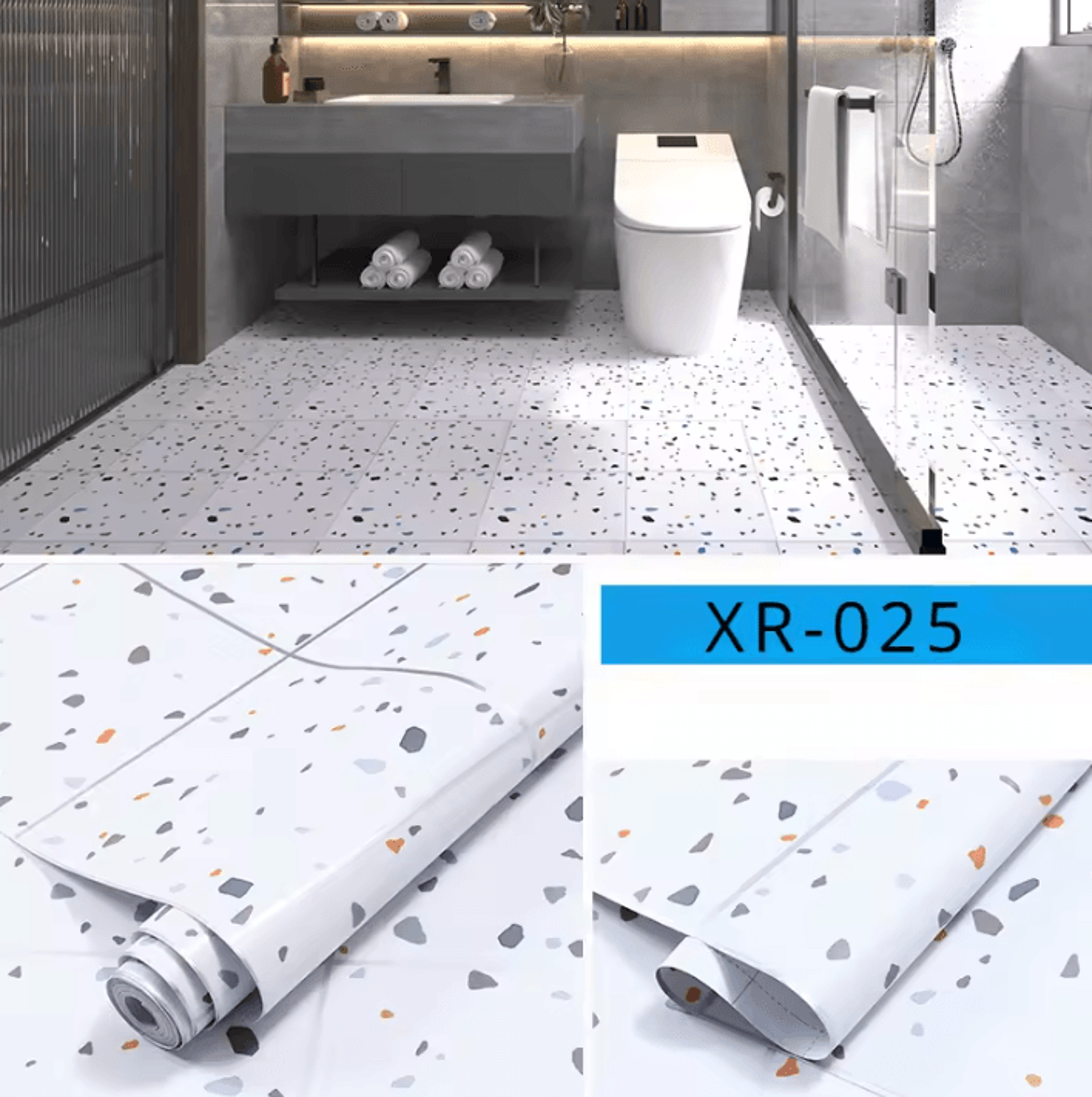 Waterproof Non Slip Peel And Stick Floor Sticker Wear Resistant PVC Flooring 2