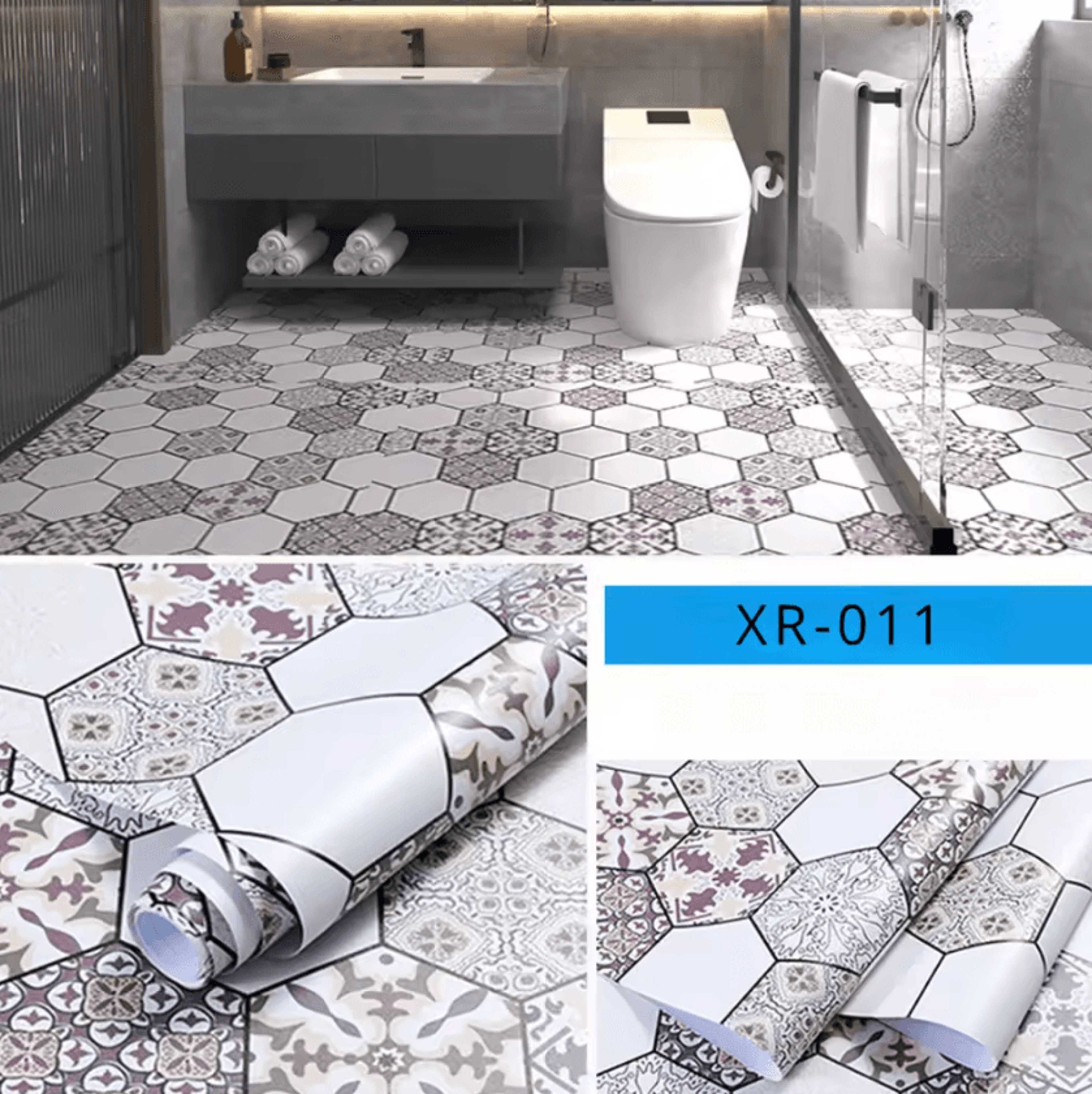 Waterproof Non Slip Peel And Stick Floor Sticker Wear Resistant PVC Flooring 4