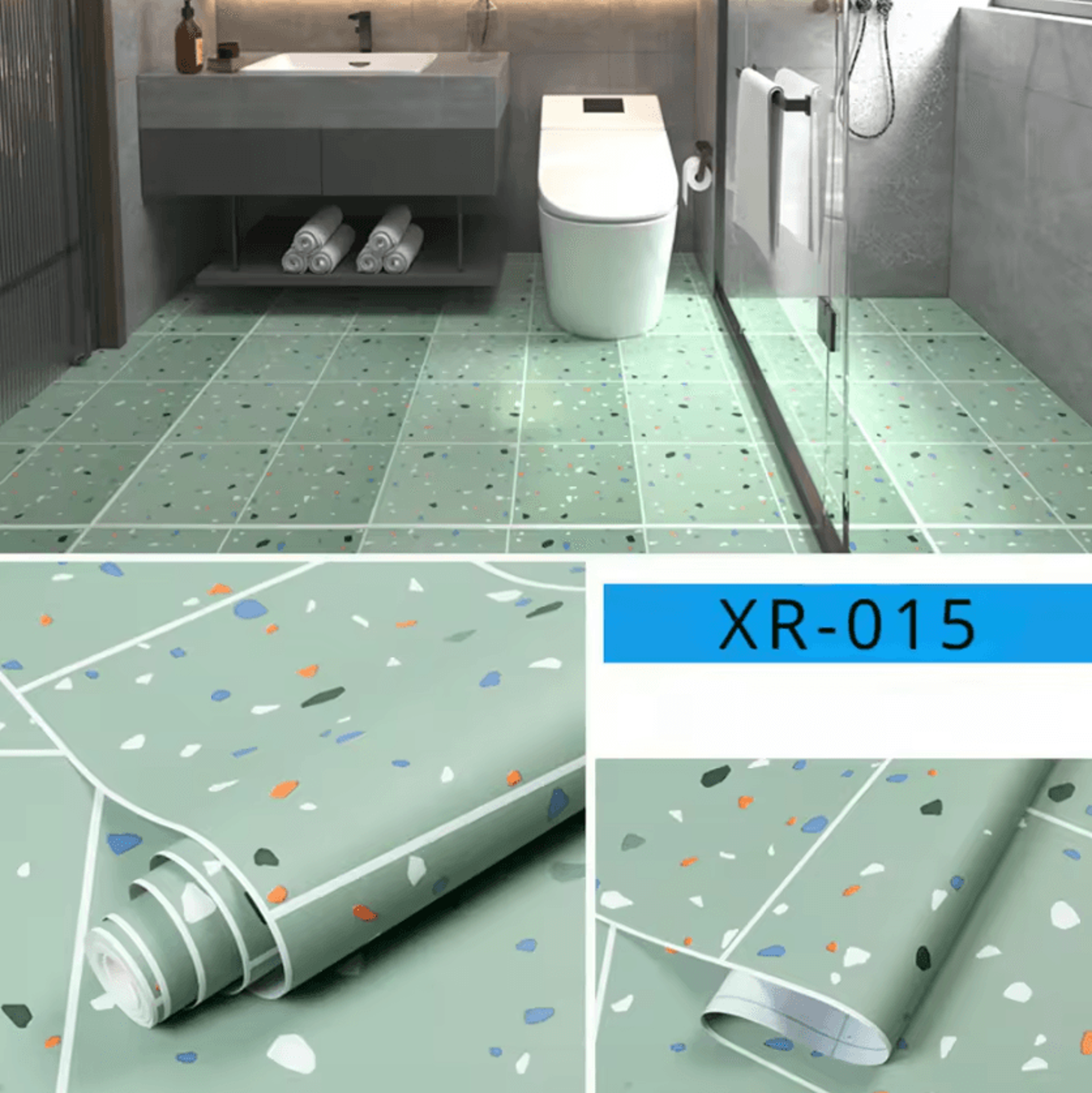 Waterproof Non Slip Peel And Stick Floor Sticker Wear Resistant PVC Flooring 20