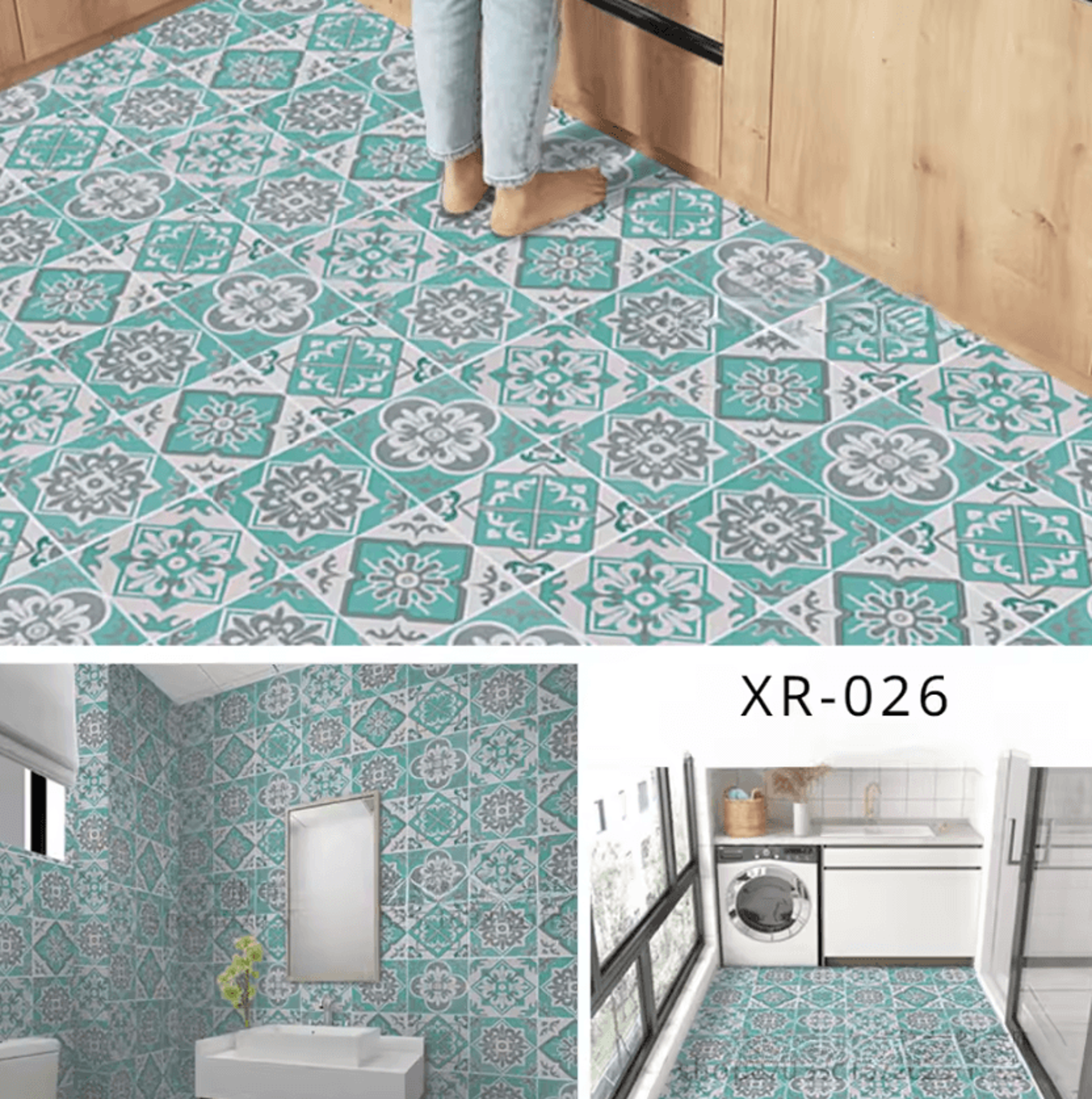 Waterproof Non Slip Peel And Stick Floor Sticker Wear Resistant PVC Flooring 25