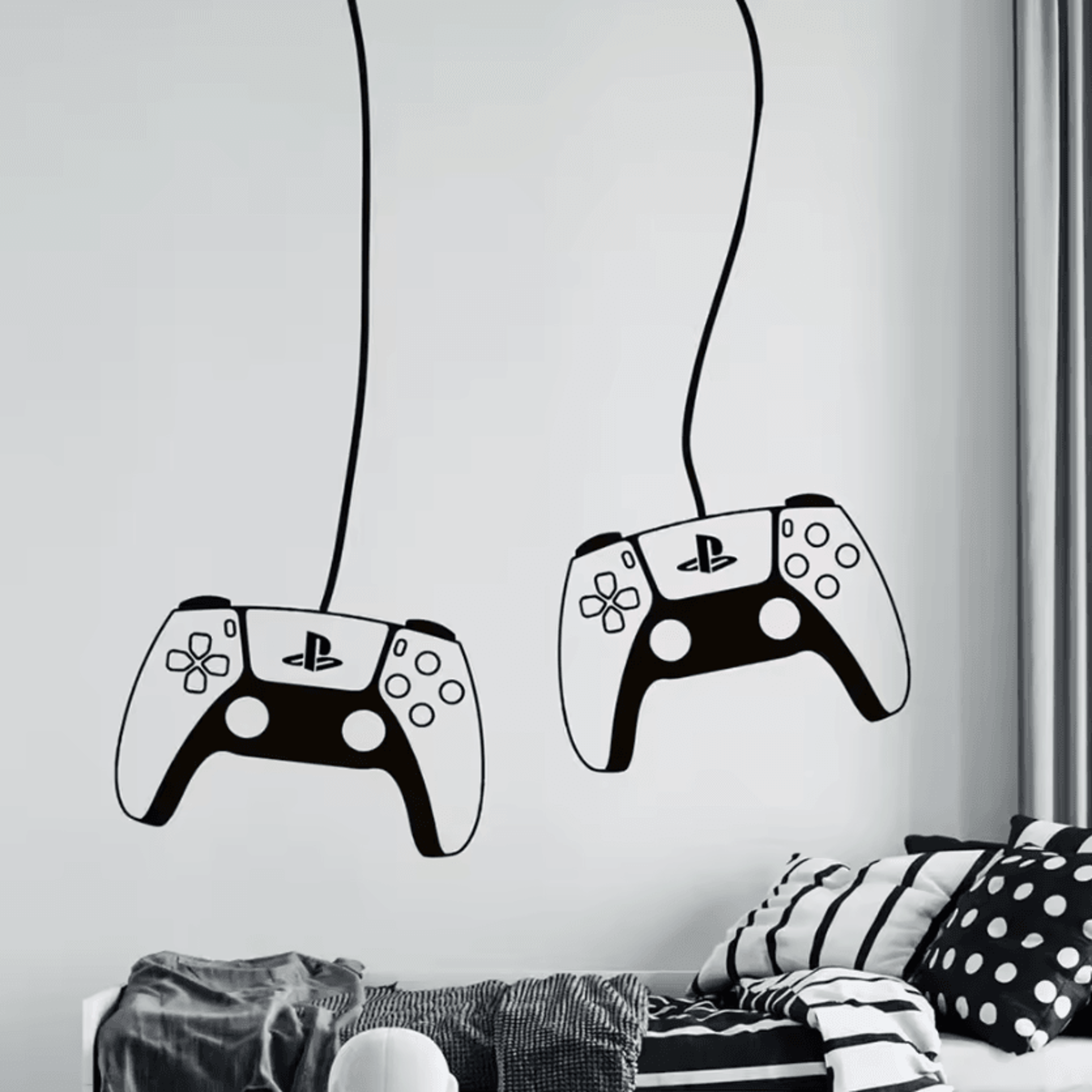 gamer controller wall decal removable video game wall sticker