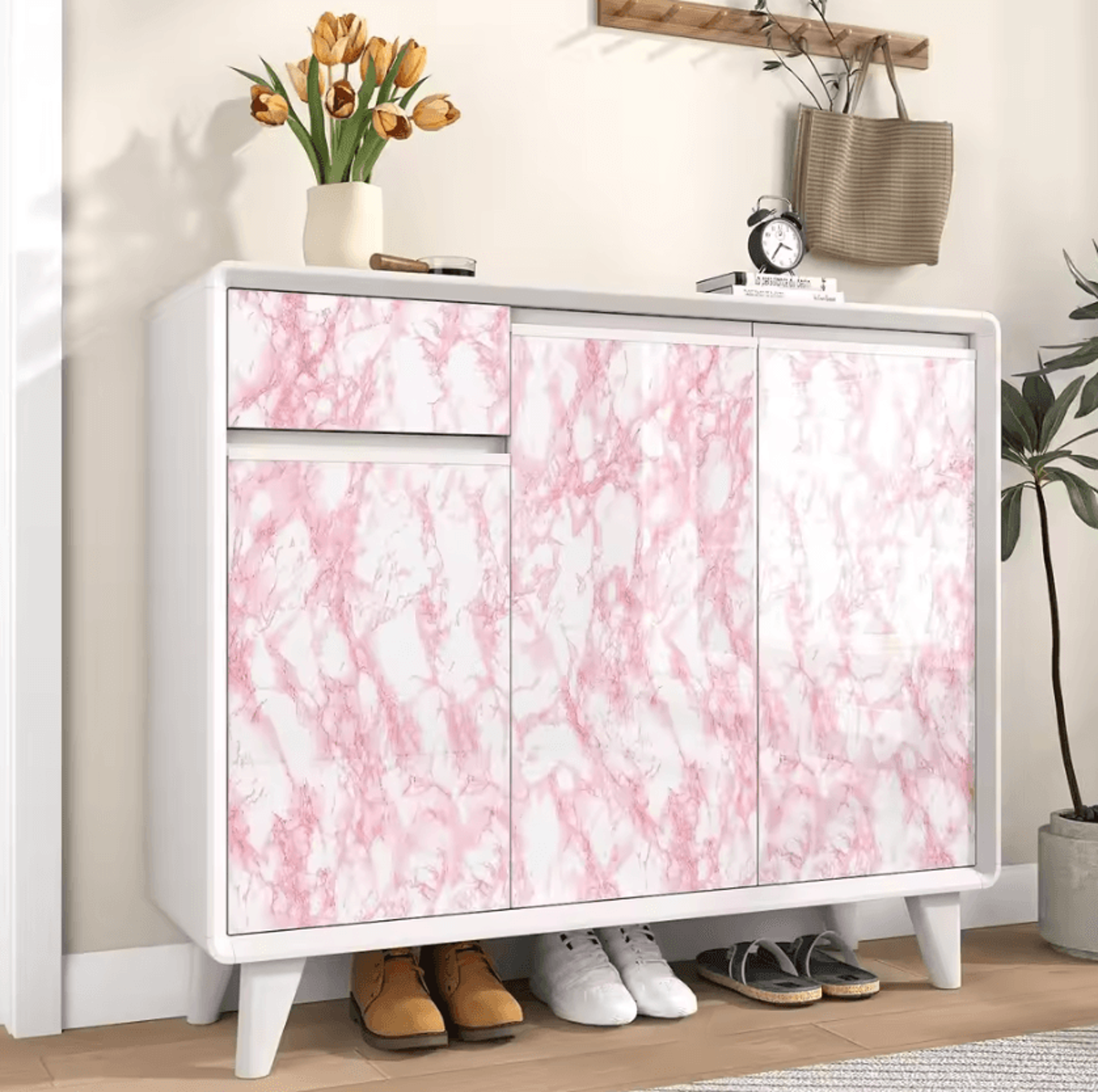 Pink Marble Peel And Stick Countertop Wallpaper 2