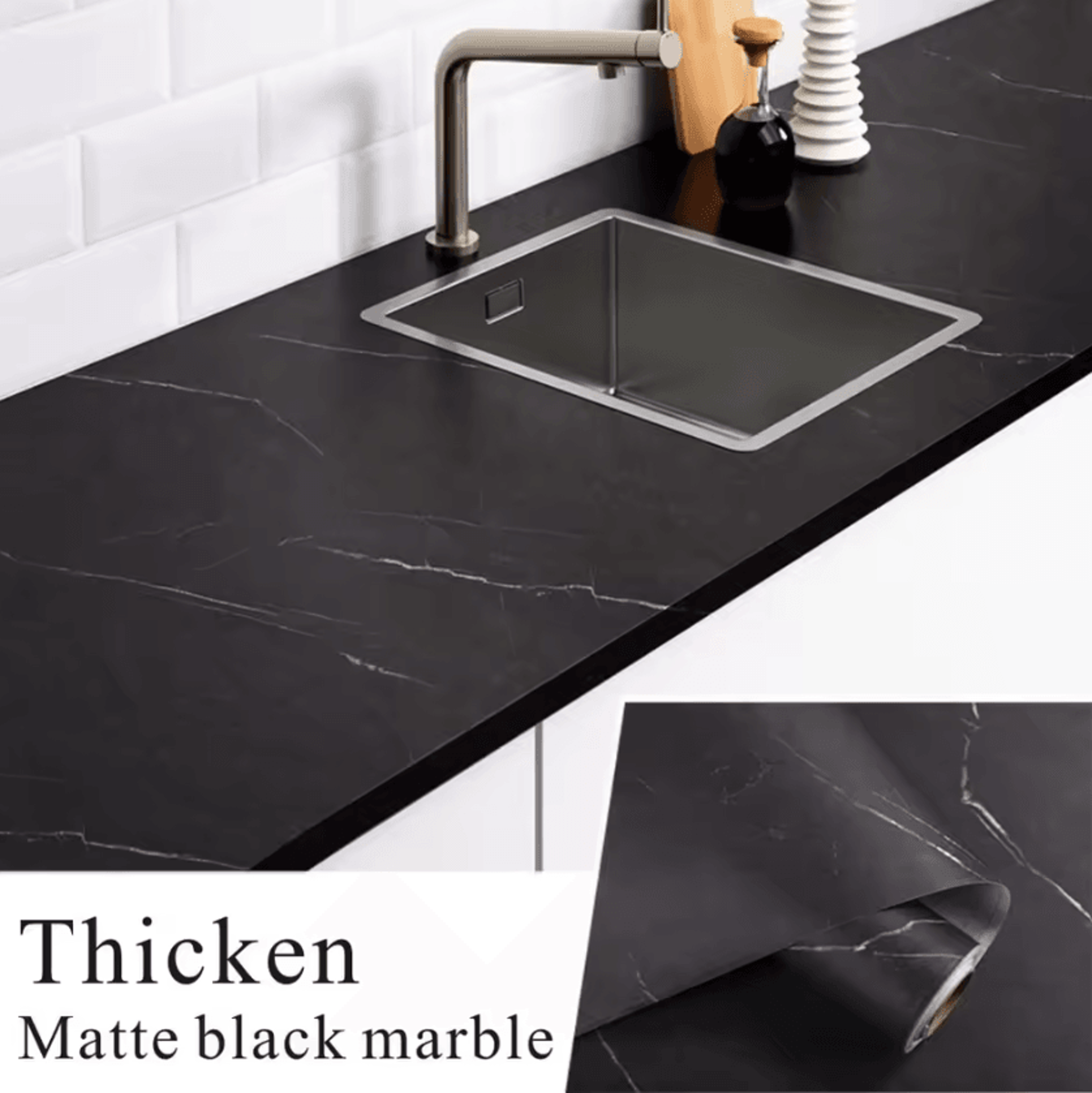 Matte Marble Peel And Stick Countertop And Furniture Wrap 1